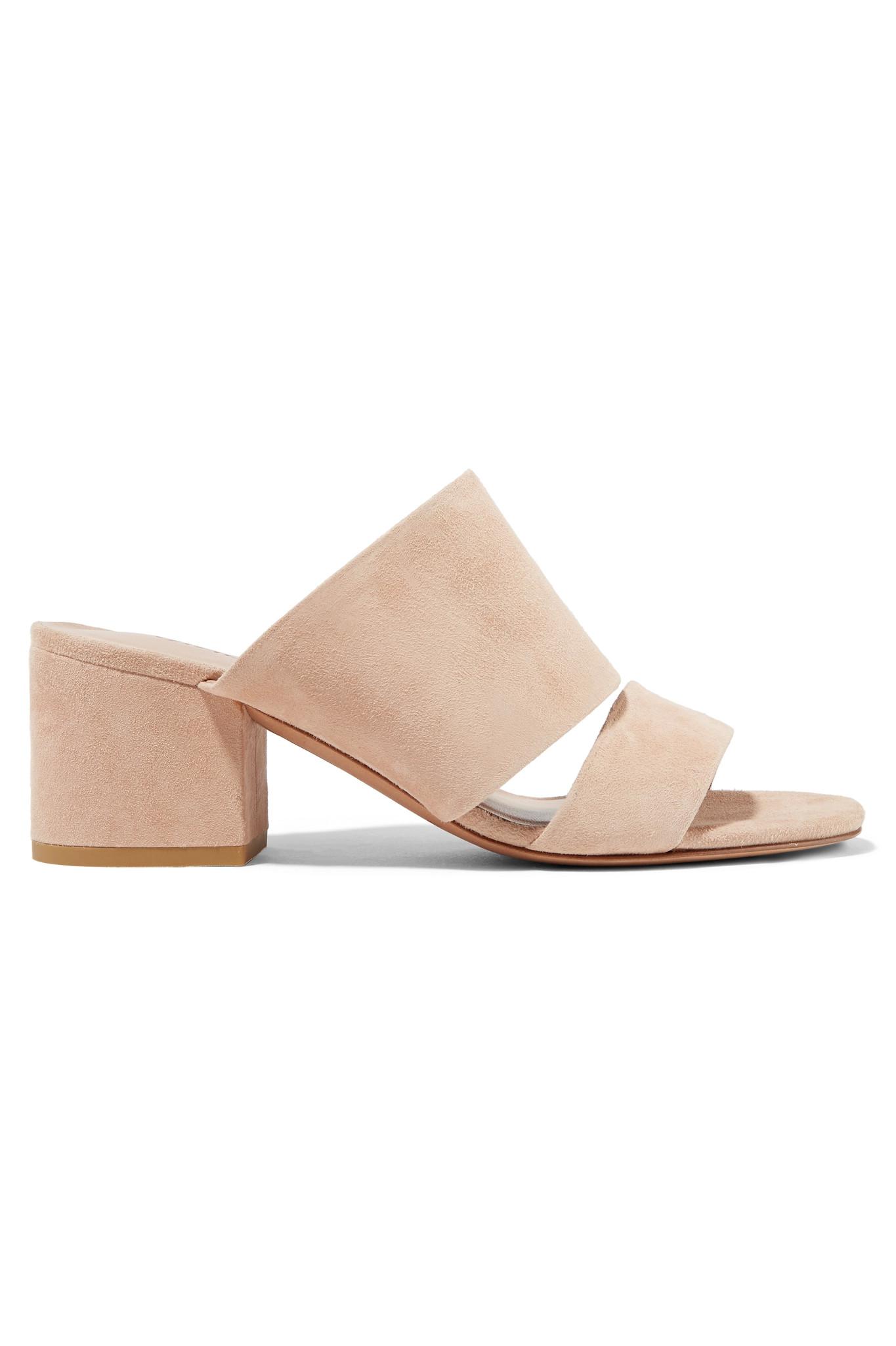 Vince Charleen Suede Mules in Beige (Natural) Lyst