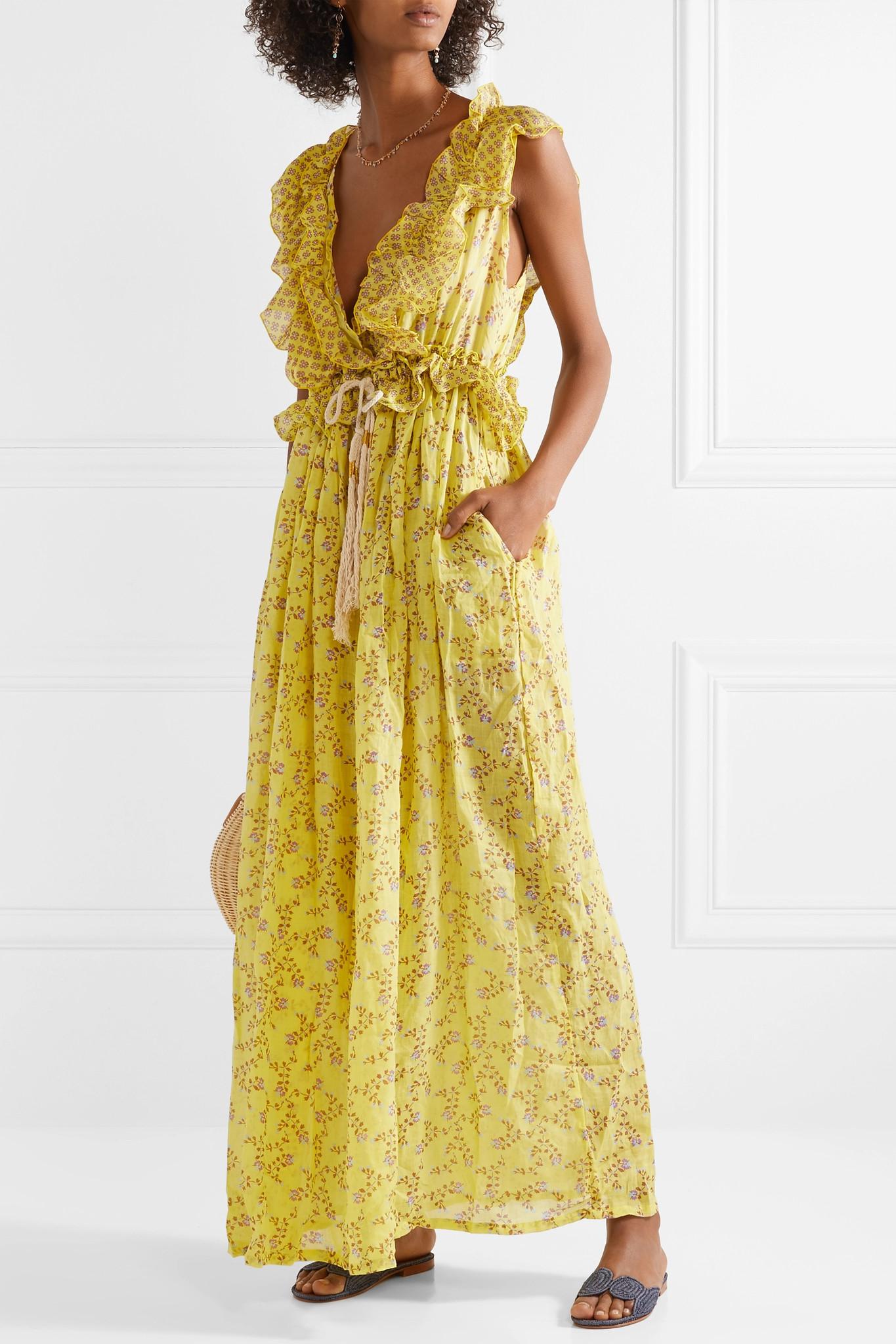 robe fleur jaune
