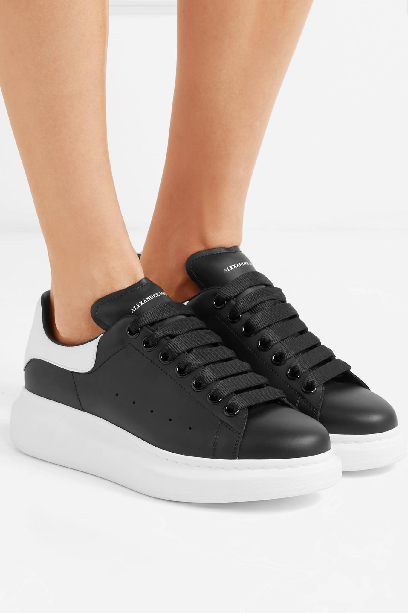 alexander mcqueen sneakers black and white
