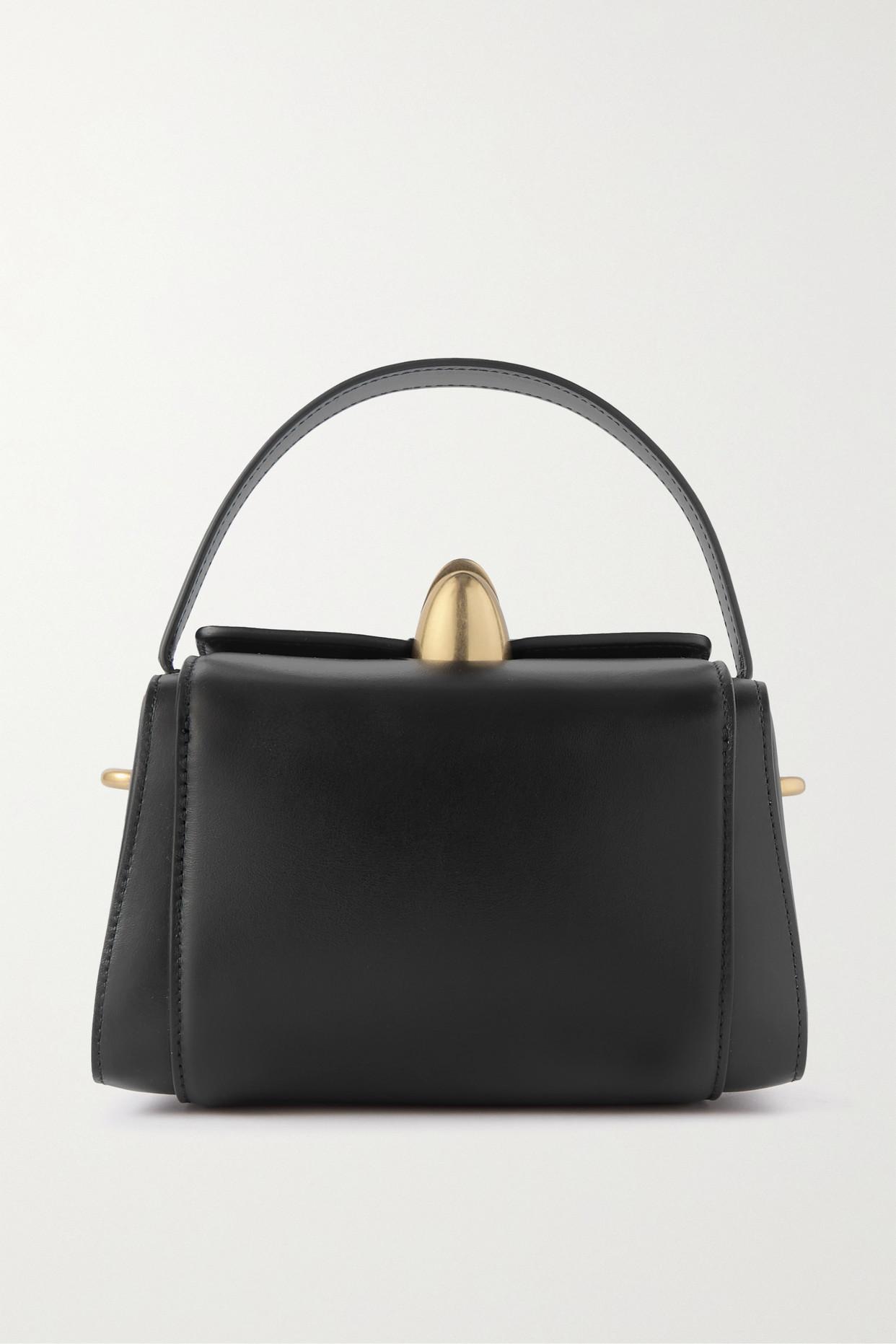 Neous Phoenix Box Leather Shoulder Bag in Black | Lyst
