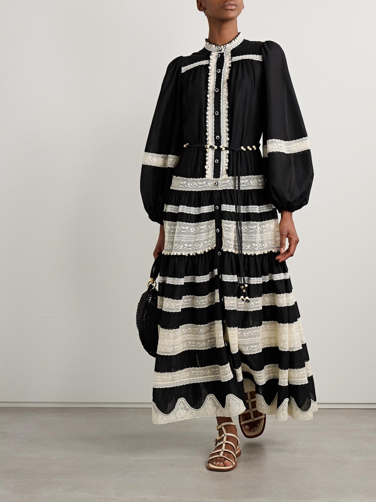 zimmermann black and white dress Zimmermann Black and White Polka Dot Crush Ruffle Mini Dress Size 4/6 (1)