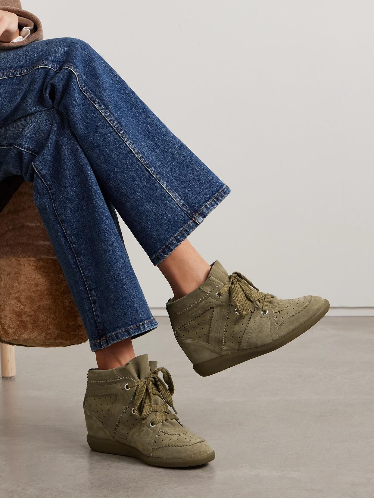イザベルマラン　Bobby ISABEL MARANT Bobby suede wedge sneakers | NET-A-PORTER