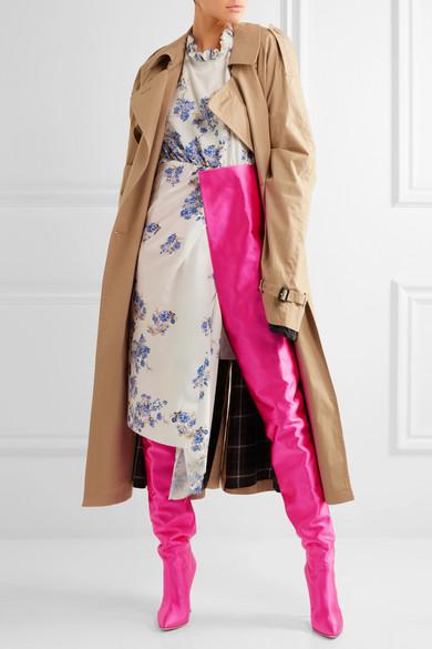 Vetements x Manolo Blahnik Satin Boot in Pink | Lyst