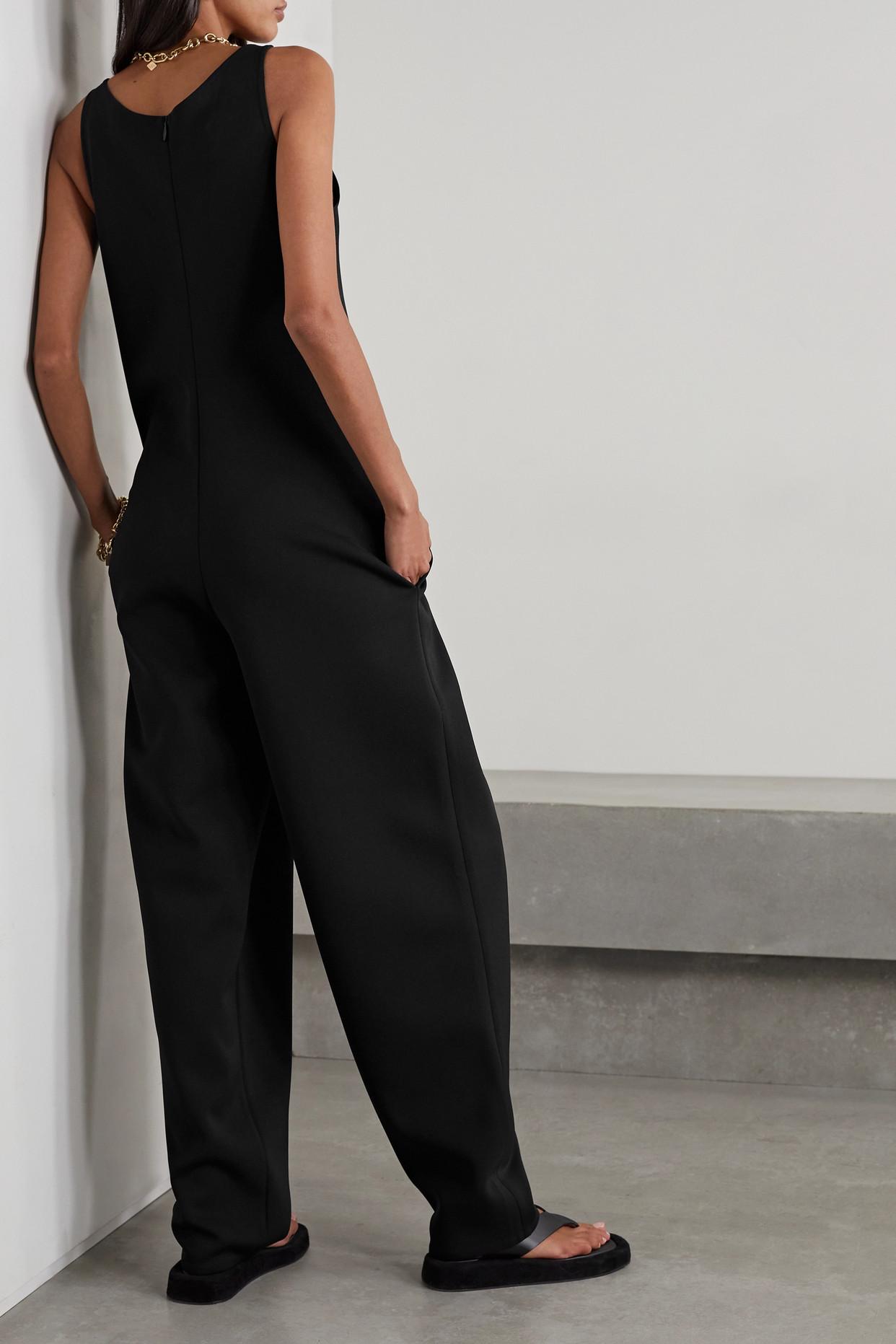 The Row Gage Stretch-jersey Jumpsuit in Black | Lyst