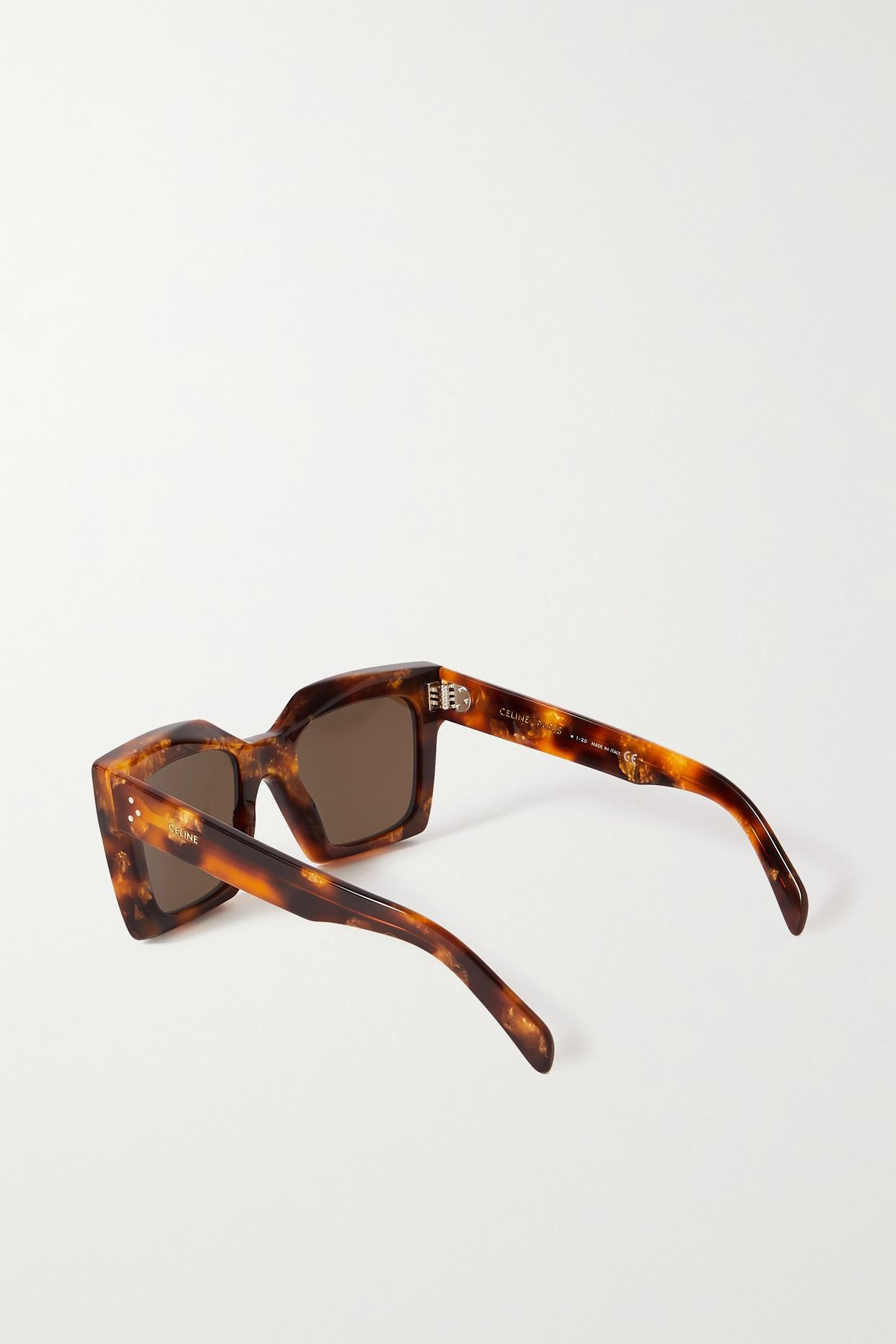 Celine Square-frame Tortoiseshell Acetate Sunglasses in Brown | Lyst