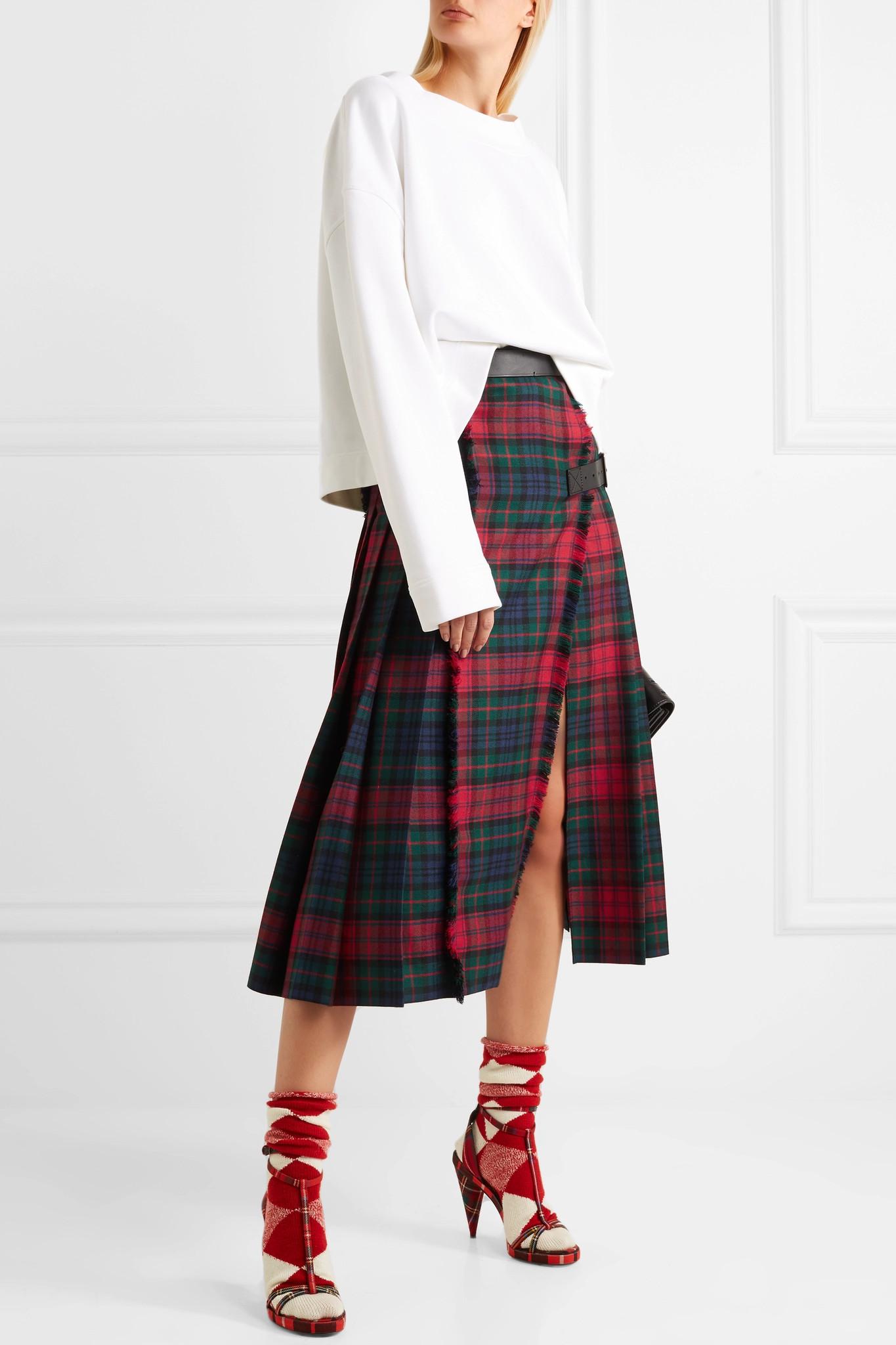 tartan skirt burberry