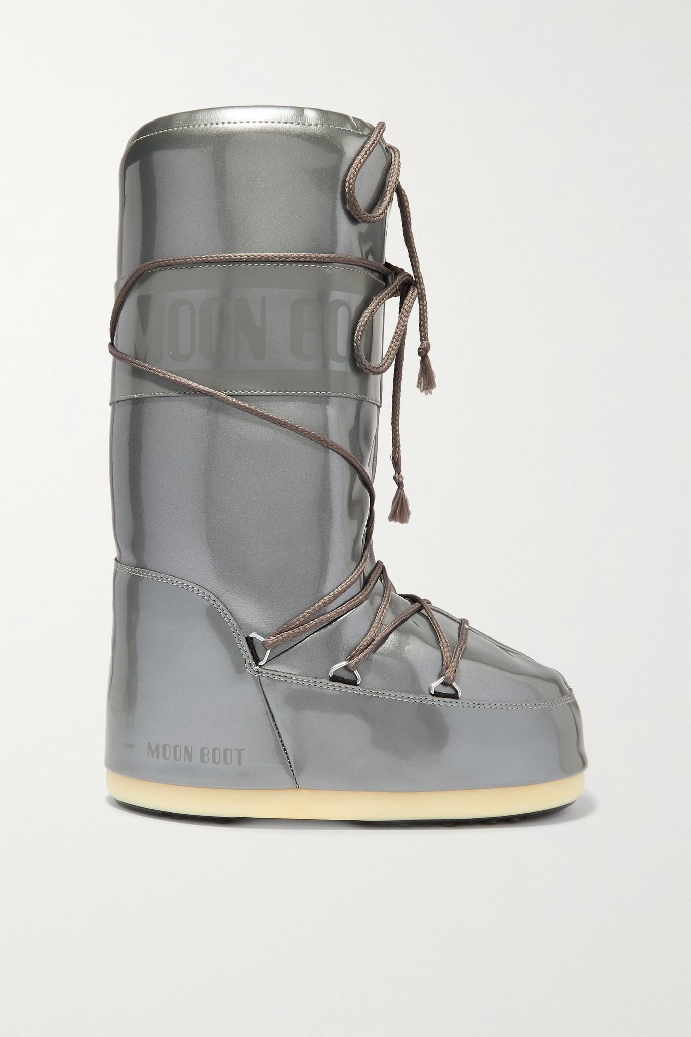 metallic snow boots
