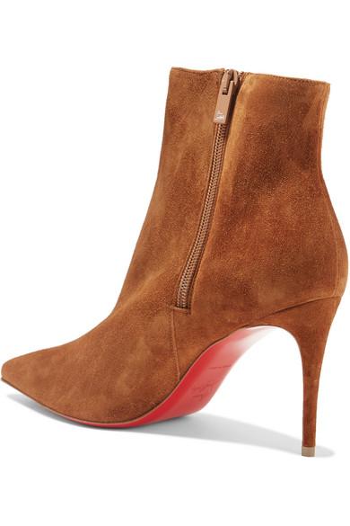 Christian Louboutin Brown & Red Suede Arnoeud Ankle Boots Multiple colors  ref.656085 - Joli Closet