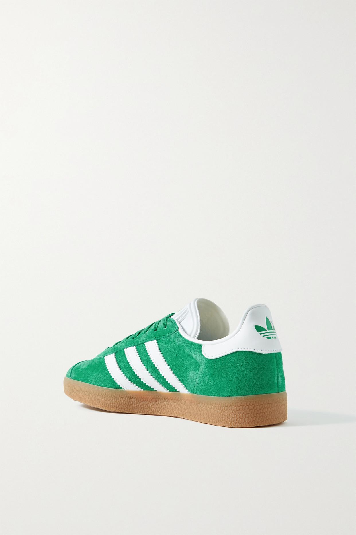 adidas Originals Gazelle Leather-trimmed Suede Sneakers in Green | Lyst