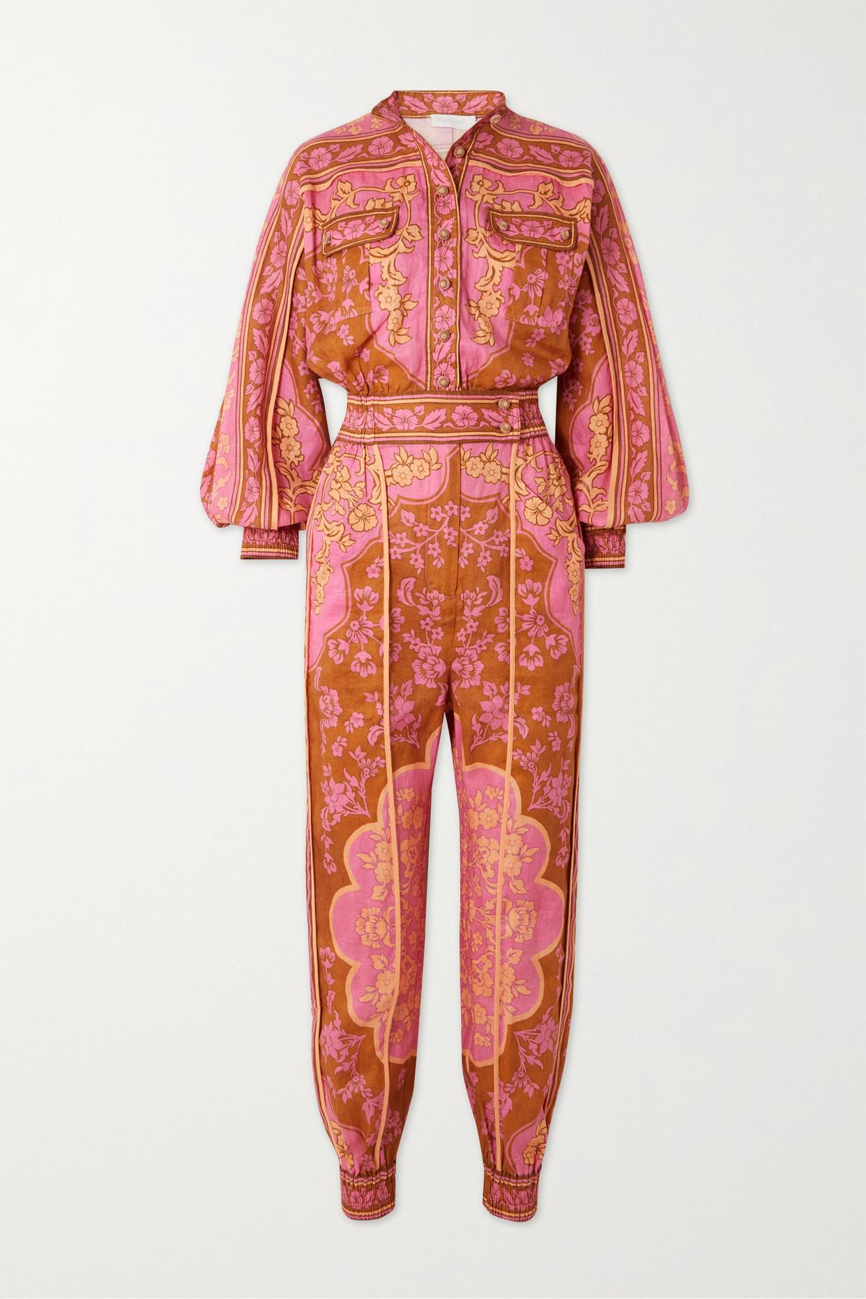 Zimmermann red jumpsuit hotsell