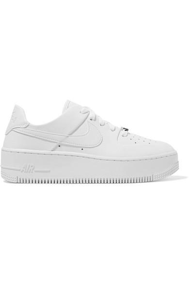 surco abrazo Tomar conciencia Nike Air Force 1 Sage Textured-leather Sneakers in White | Lyst