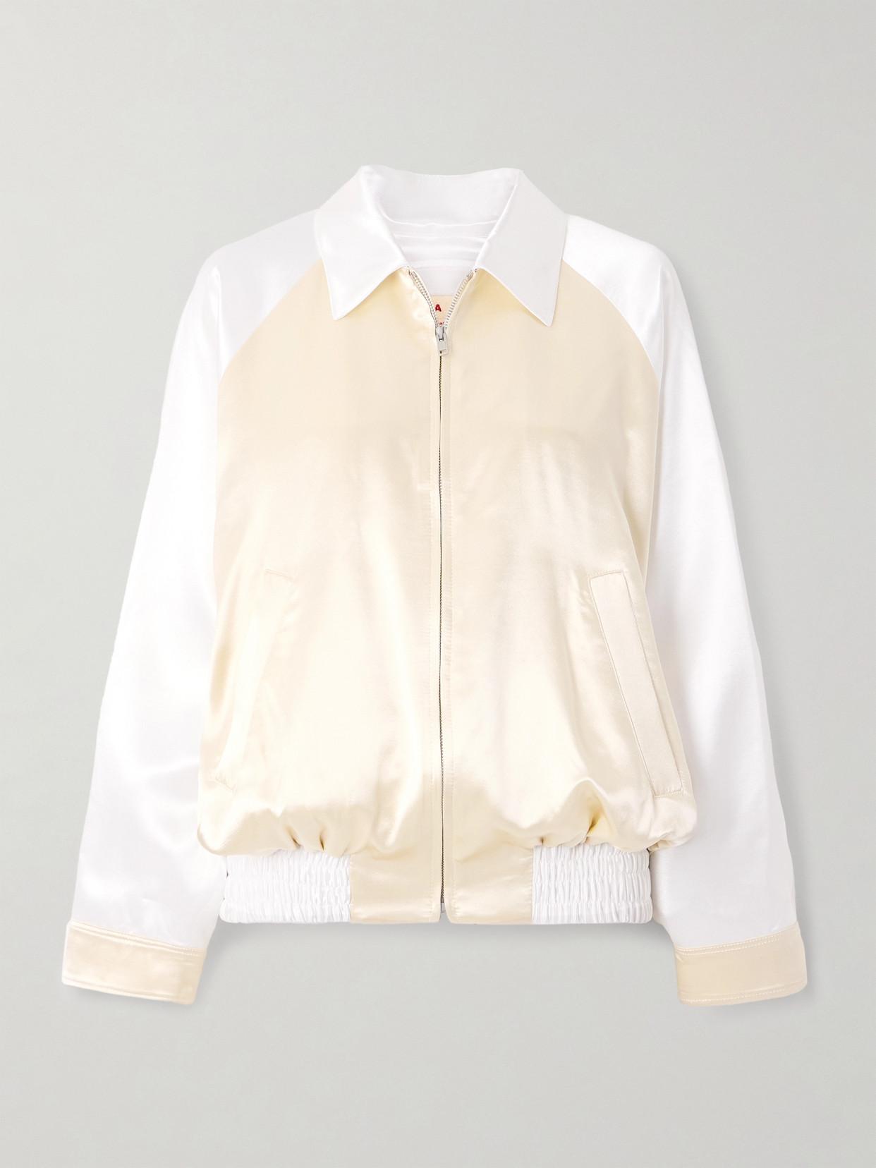 ★ ★ Women’s Ivory Satin Bomber Jacket J224361 Satin Bomber Jacket | brown | Calvin Klein Hong Kong