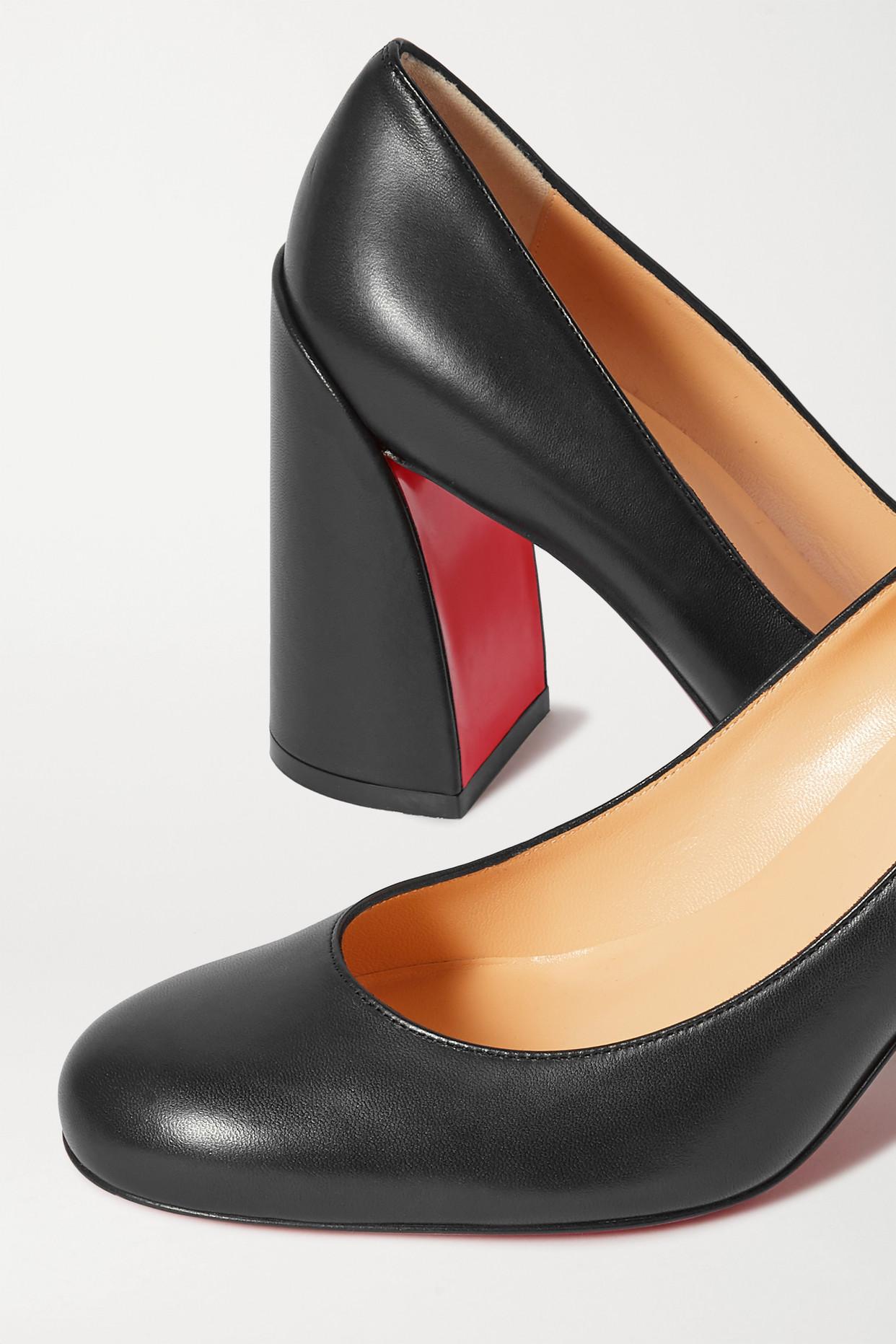 Christian Louboutin Miss Sab 85 Leather Pumps in Black | Lyst