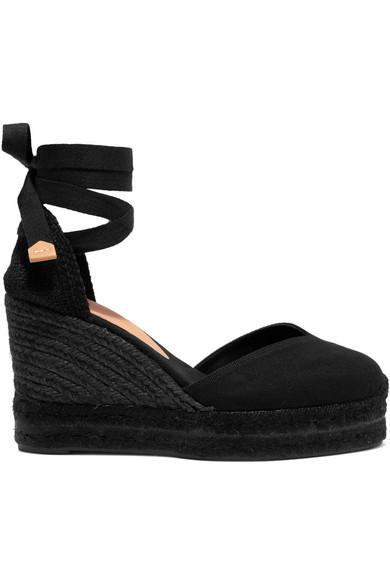 castañer chiara 80 canvas wedge espadrilles