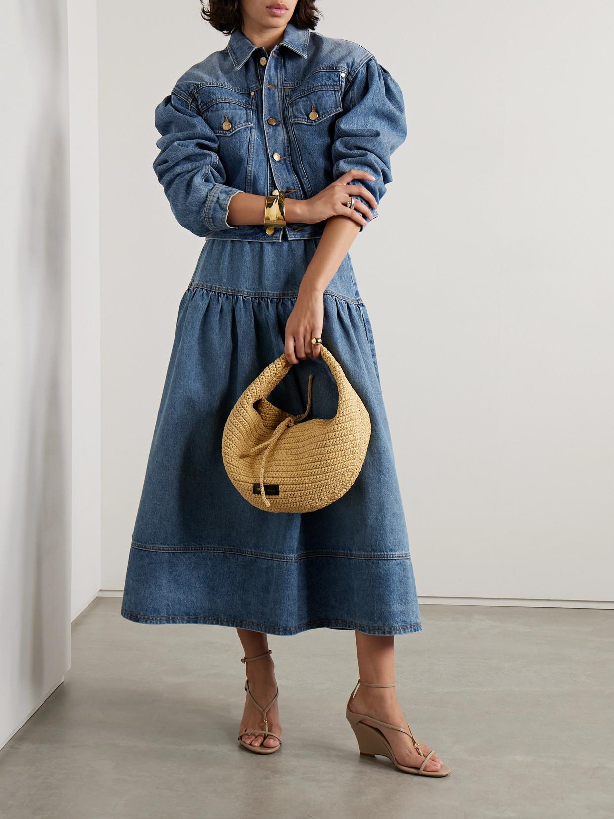 Ulla Johnson The Cosette Cropped Denim Jacket in Blue Lyst