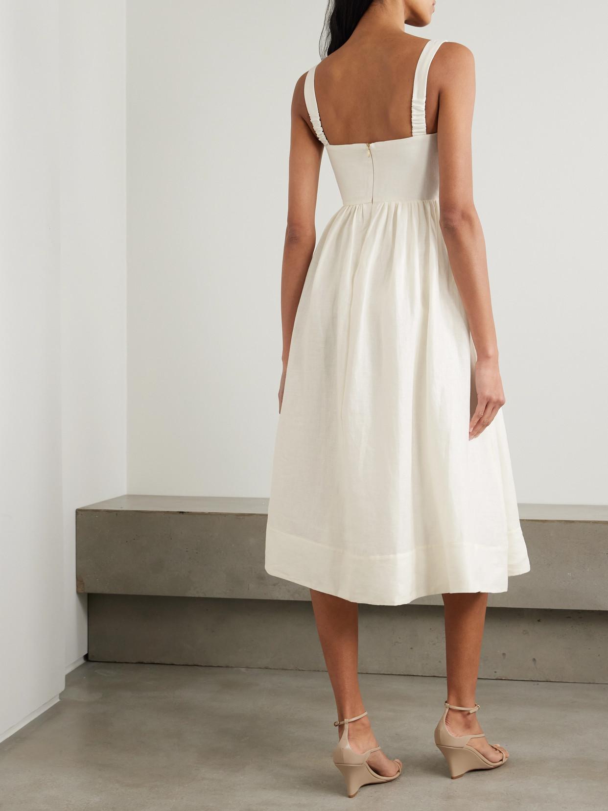 linen dress net a porter Natural Linen Dress | Made in USA