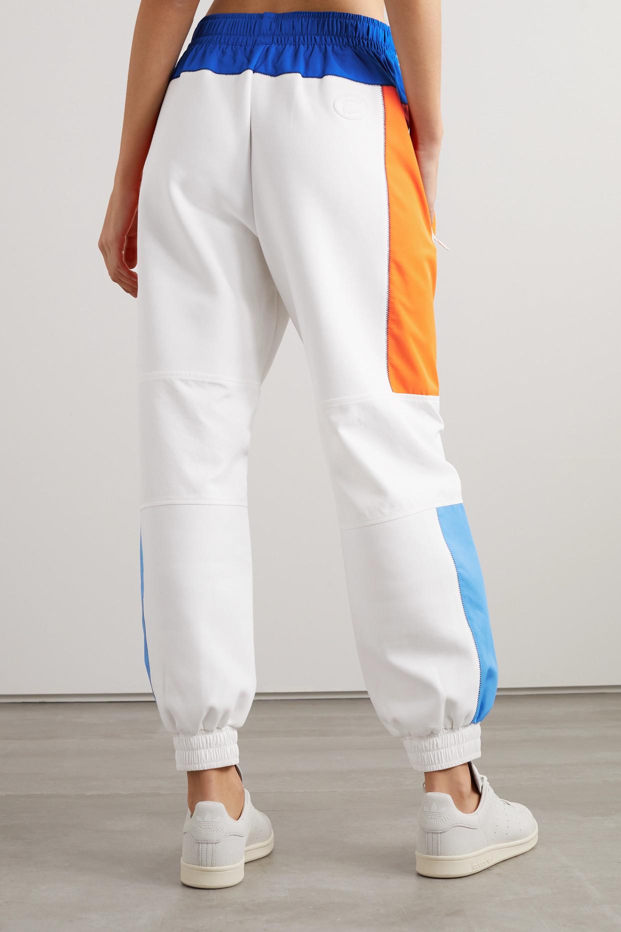 in Color-block | Lacoste Pants Blue Track Cotton-blend Jersey Lyst Ripstop-paneled