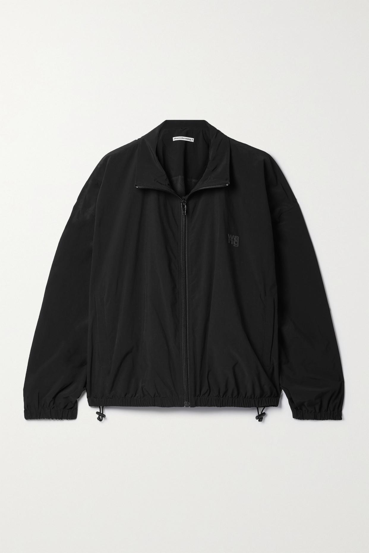 T By Alexander Wang Shell Track Jacket in Black | Lyst