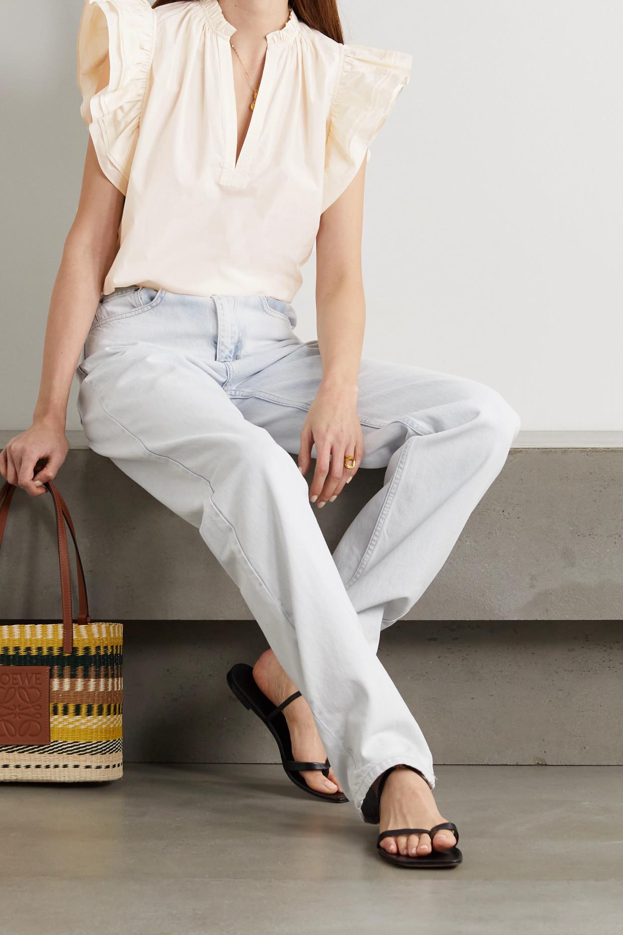 Elena Ruffled Cotton Blouse | Lyst