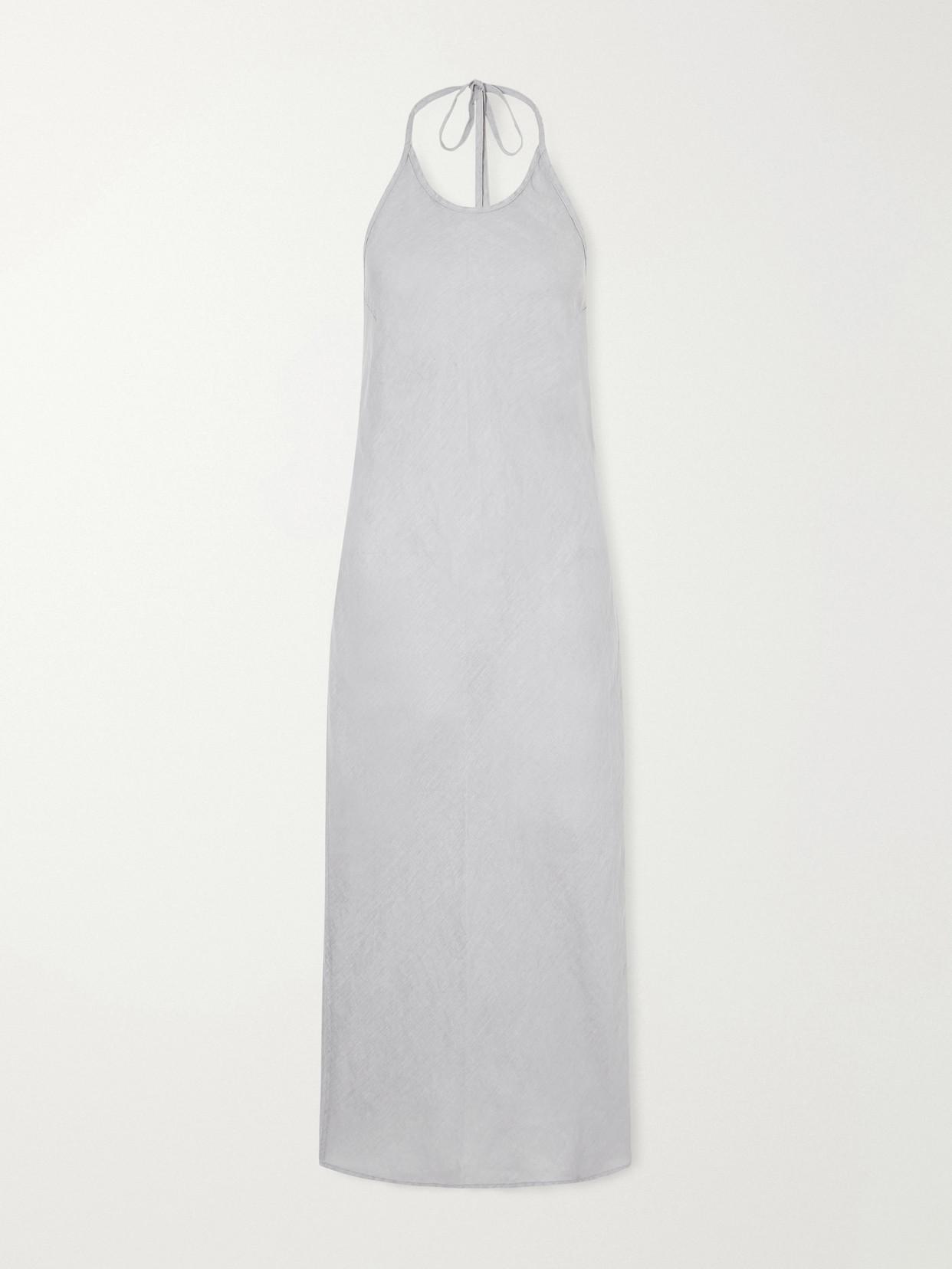 slim fit dress slacks Linen Halter Dress - Black