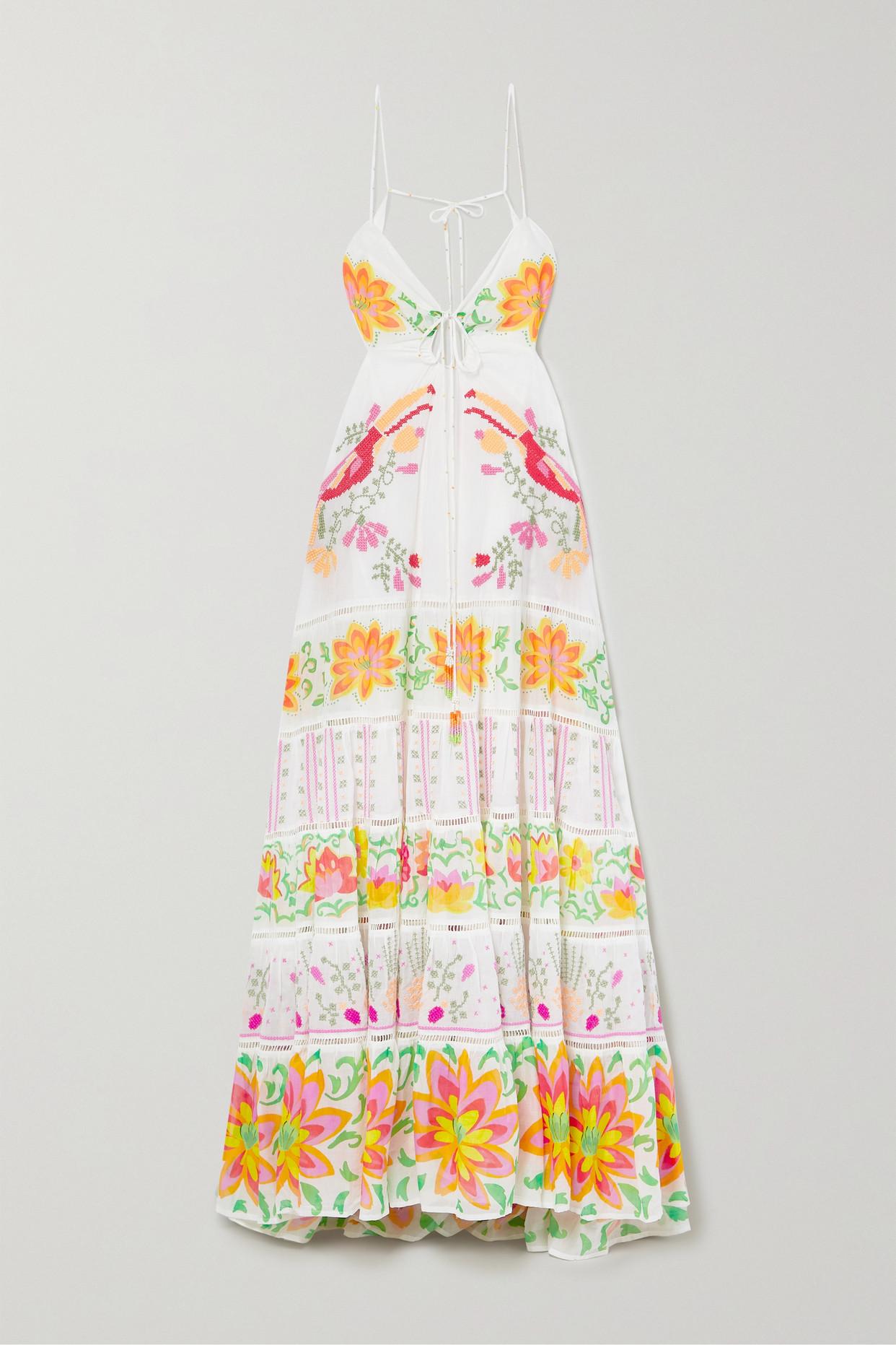 Neon Rio Red FARM Rio Red Mixed Neon Floral Maxi Dress | Lyst