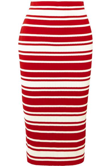 prada striped skirt