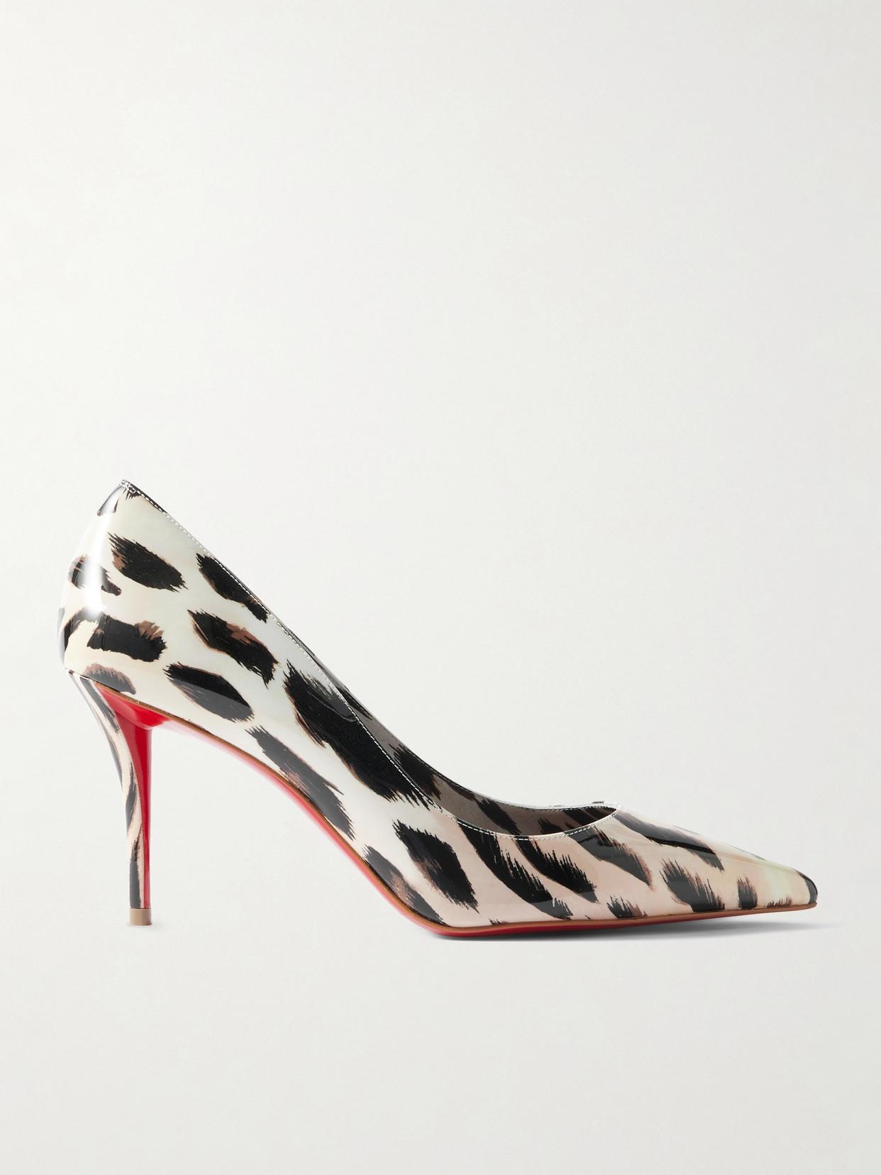 Christian Louboutin Miss Z Gigi 80 Leopard-Print Patent-Leather