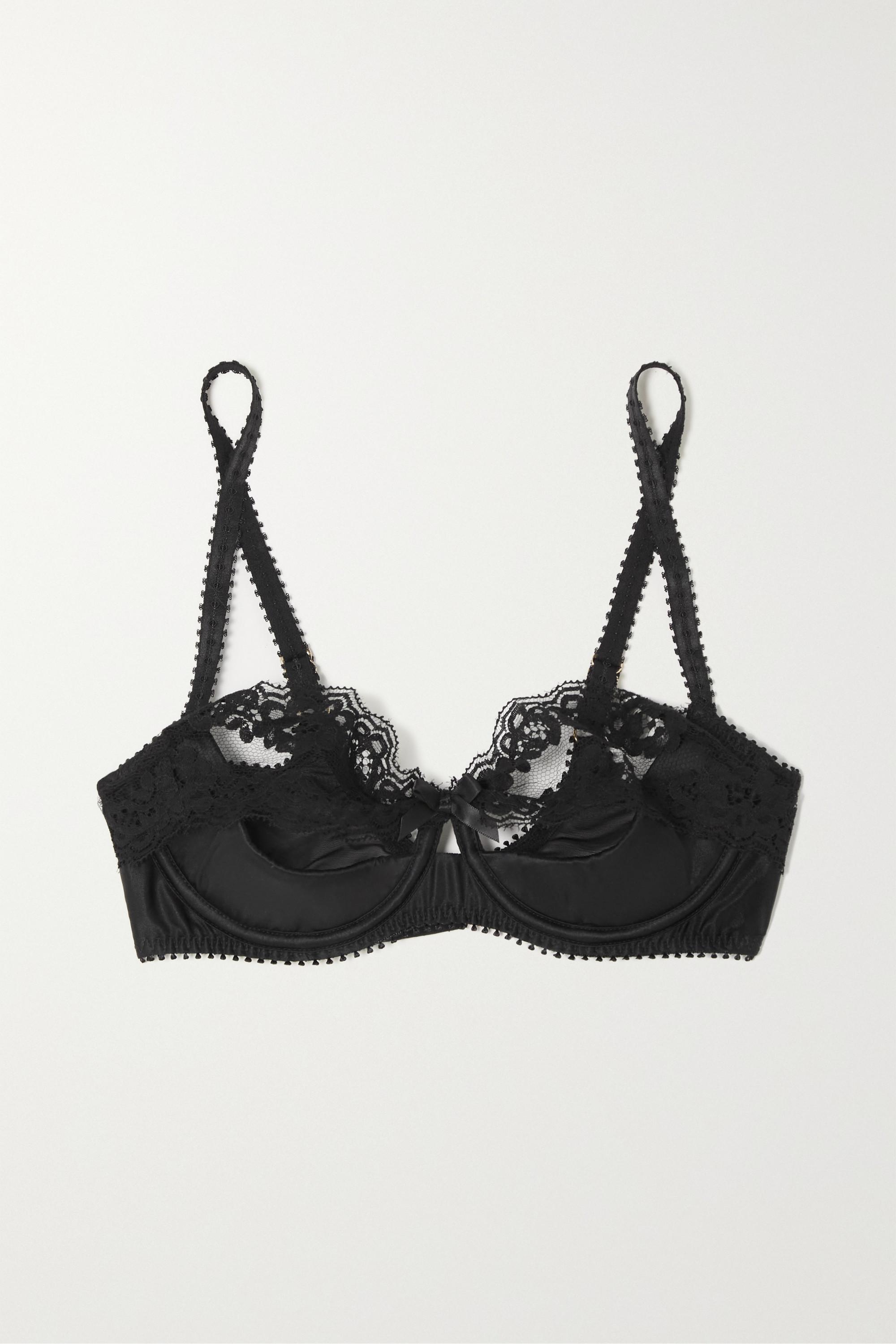 Agent Provocateur Lacy Leavers Lace And Silk-satin Underwired ...