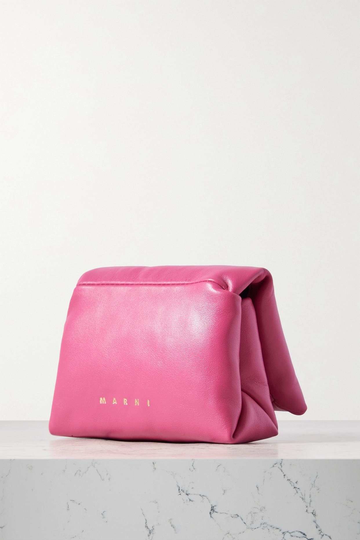 Marni Prisma Mini Padded Leather Shoulder Bag in Pink | Lyst