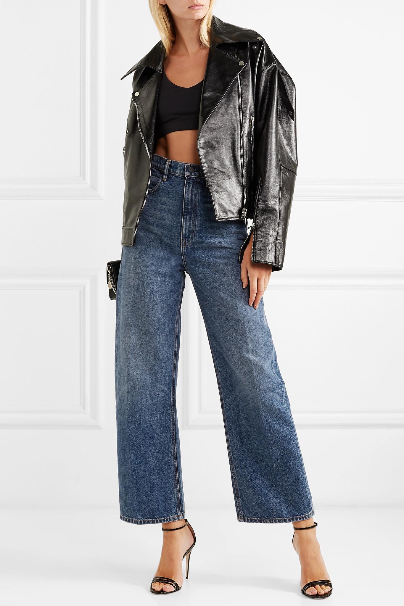 Alexander wang crush wide leg jeans Clearance