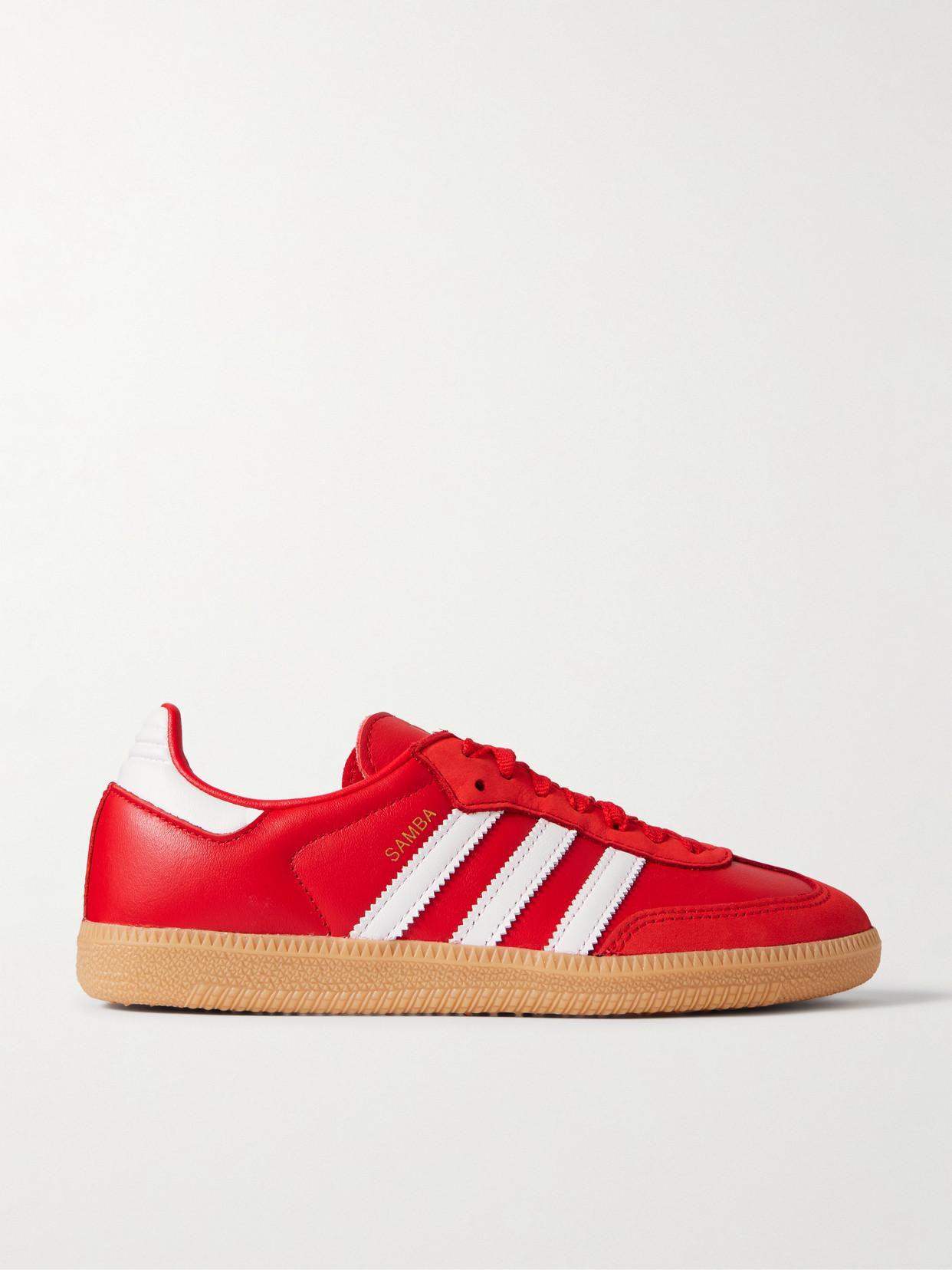 adidas Originals Samba Og Leather And Suede Sneakers in Red | Lyst UK adidas Originals Samba Og Leather And Suede Sneakers in Red | Lyst UK