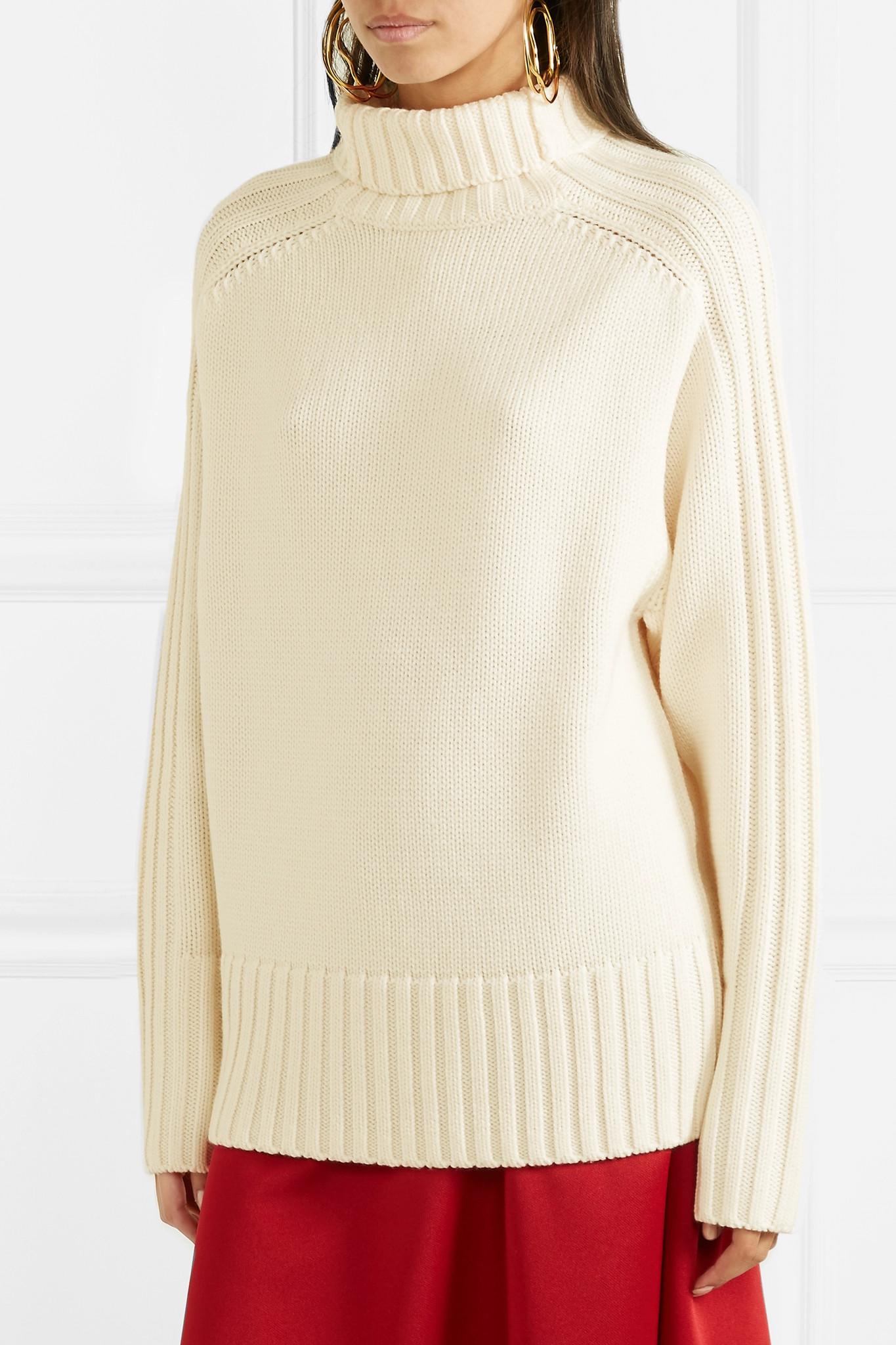 cream merino wool turtleneck