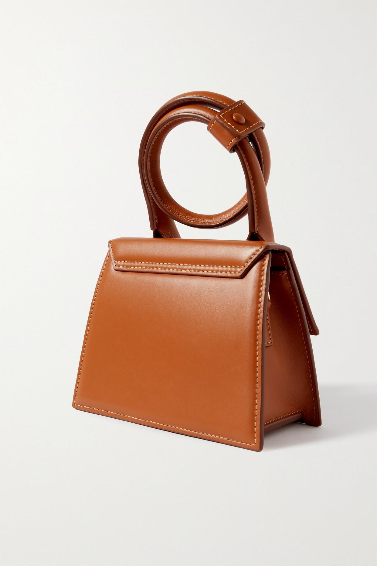 Jacquemus Le Chiquito Noeud Leather Shoulder Bag in Brown | Lyst