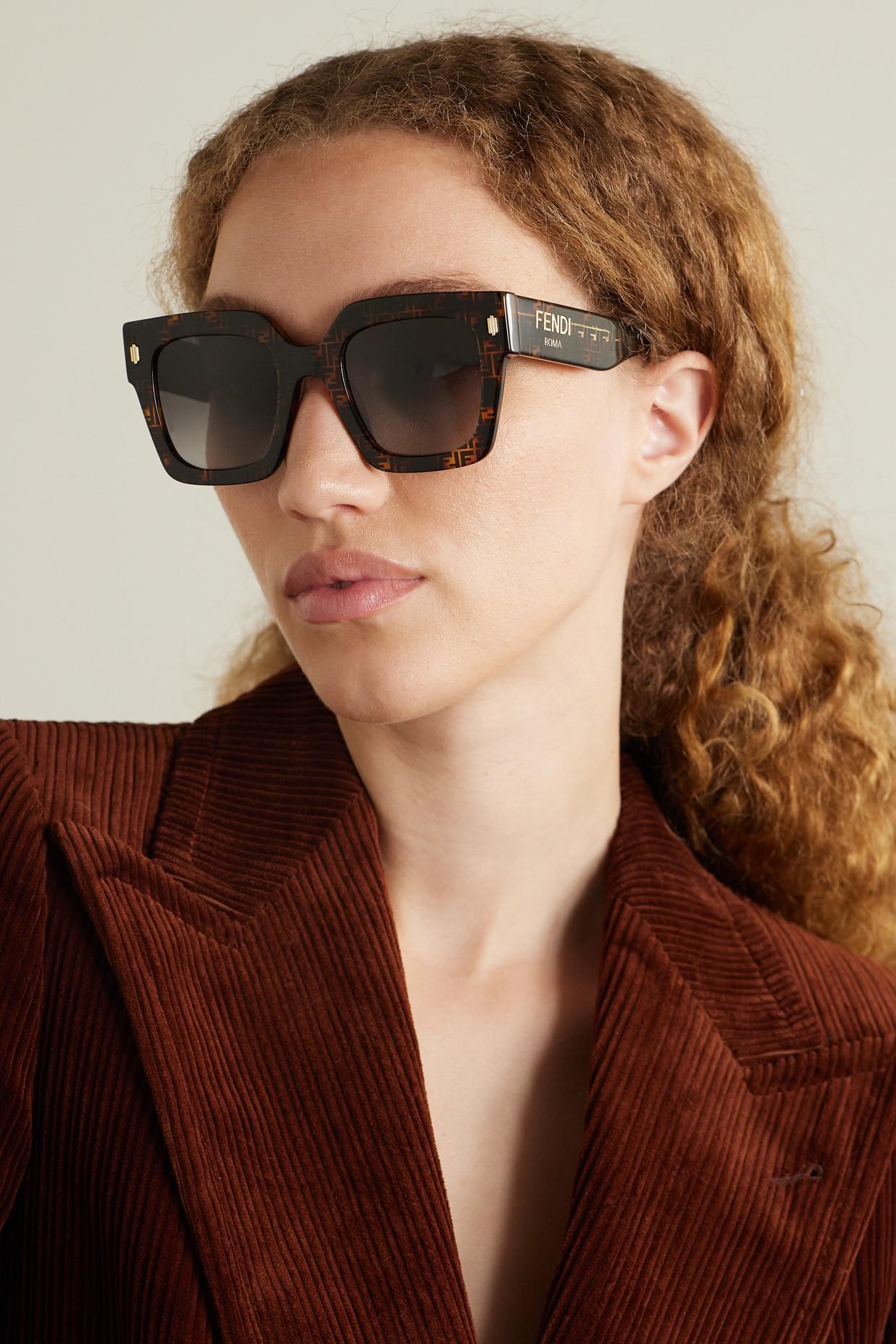 O'Lock oversized square-frame acetate and gold-tone sunglasses