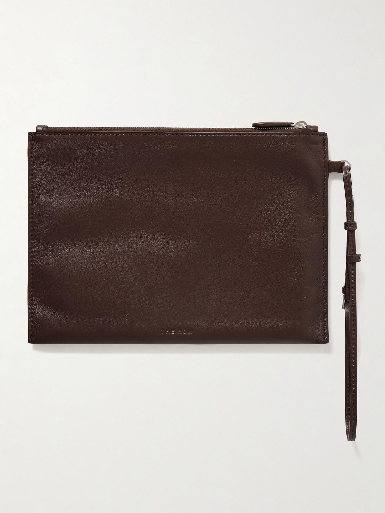 ■THE ROW Evening革クラッチ Evening Clutch Tan in Leather – The Row