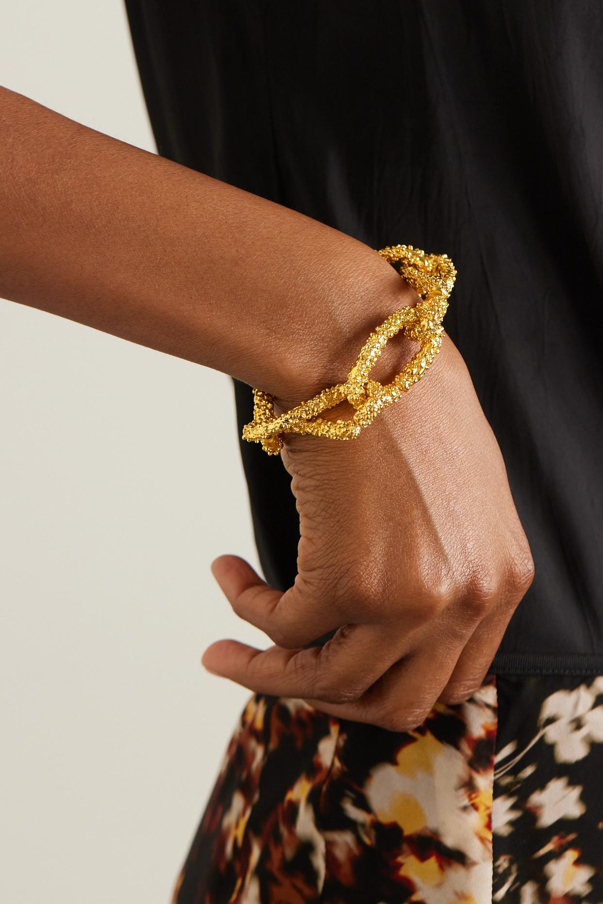 Gold Plated Bracelet in Gold - Bottega Veneta
