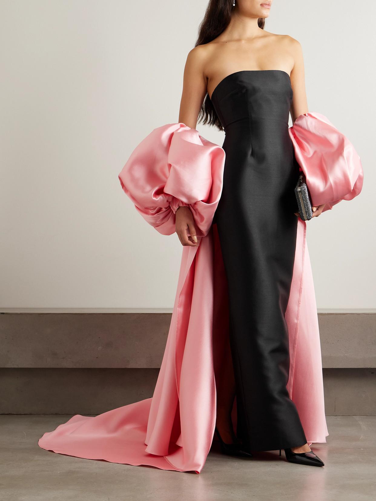 solace london black and pink dress Stunning Black and Pink Lea Maxi Gown Review