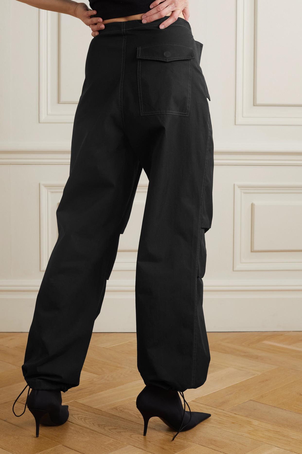 Dion Lee Toggle Parachute Cotton-blend Gabardine Straight-leg Cargo Pants  in Black | Lyst