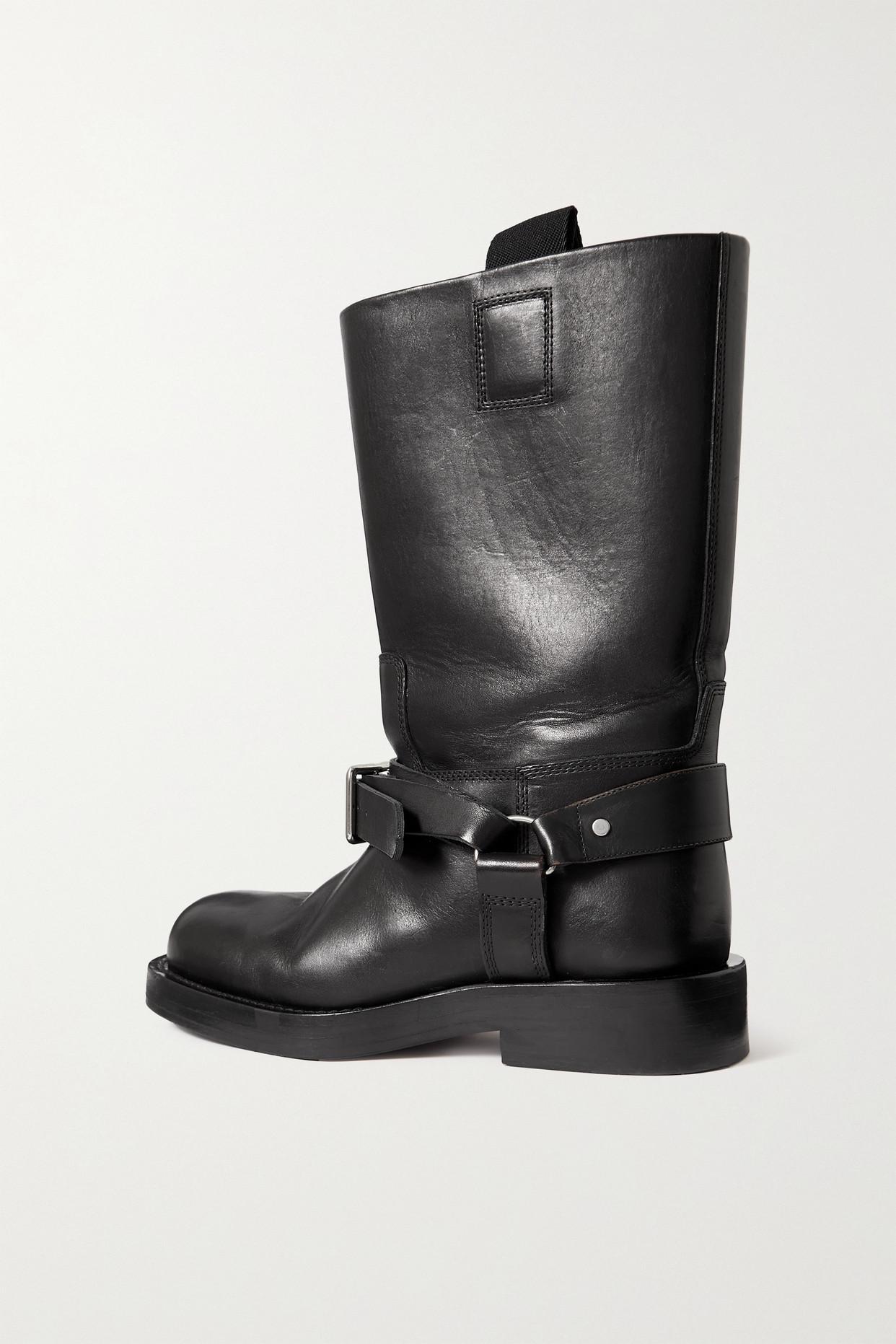 Burberry buckled leather on sale ankle boots