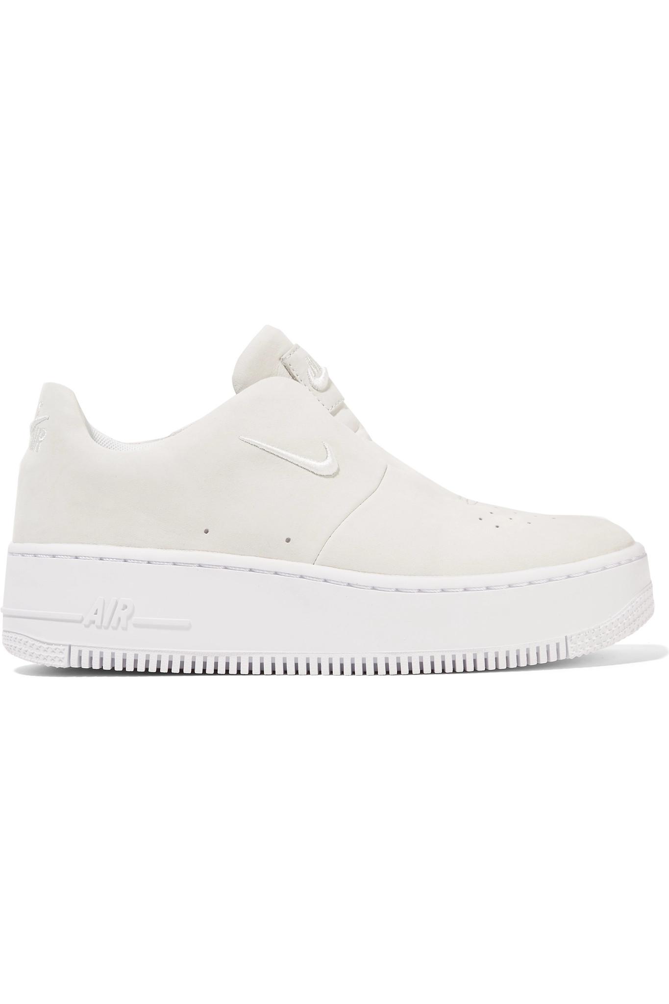 Nike The 1's Reimagined Lab Air Force 1 Sage Suede Slip-on Sneakers in  White | Lyst