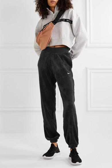 velour stretch pants