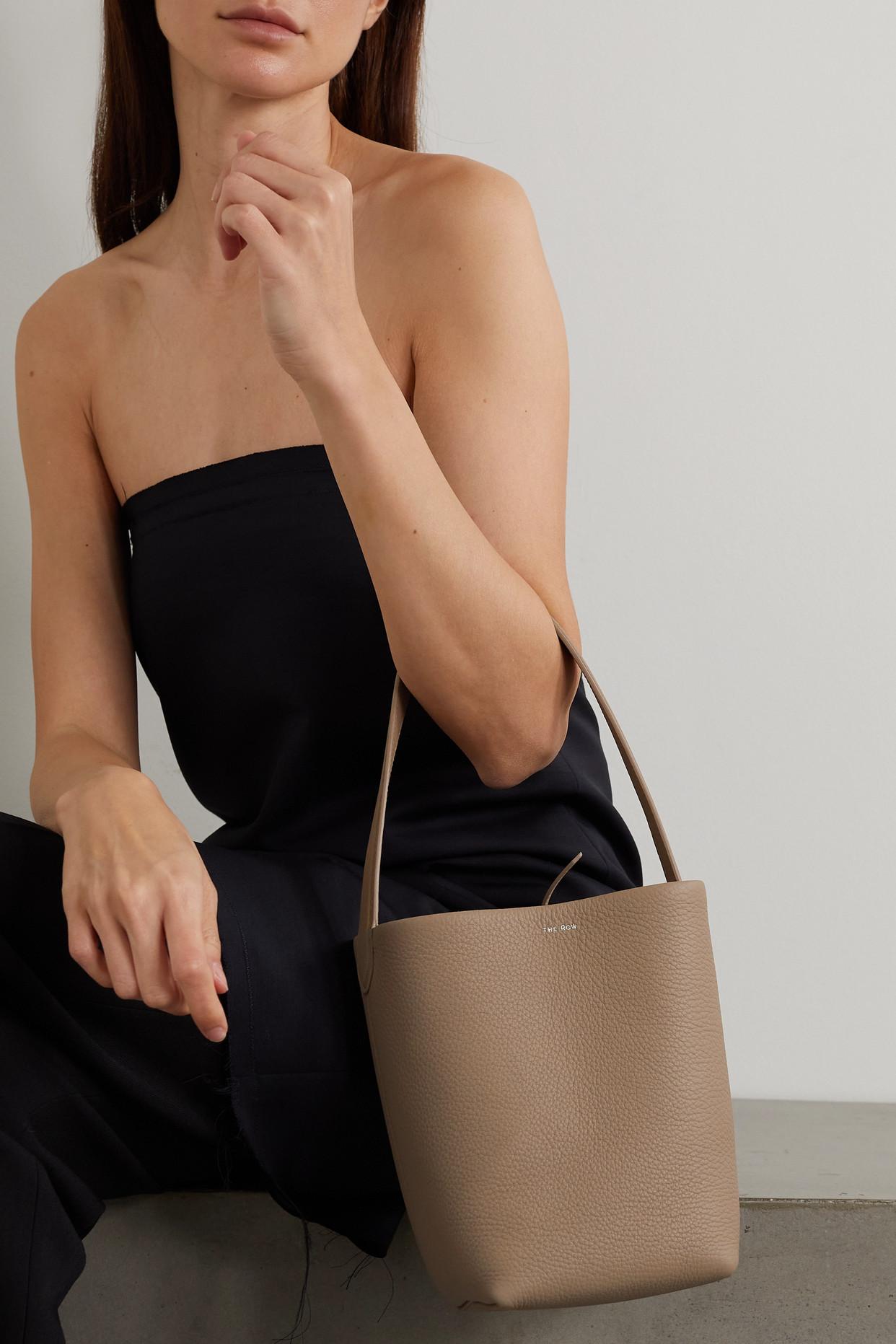 The Row Black Leather Park Tote