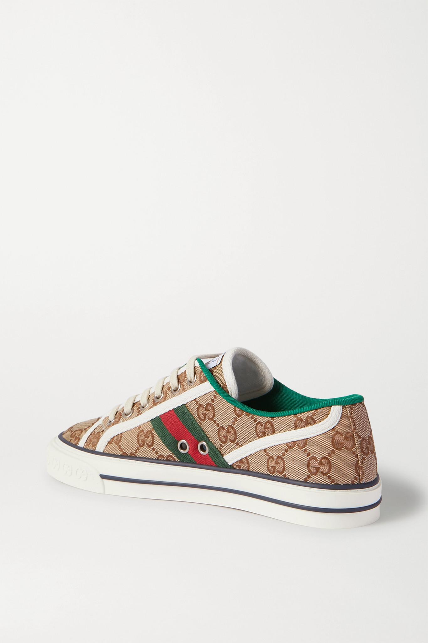 Gucci Canvas Trainers in Brown/Green (White) - Save 19% | Lyst