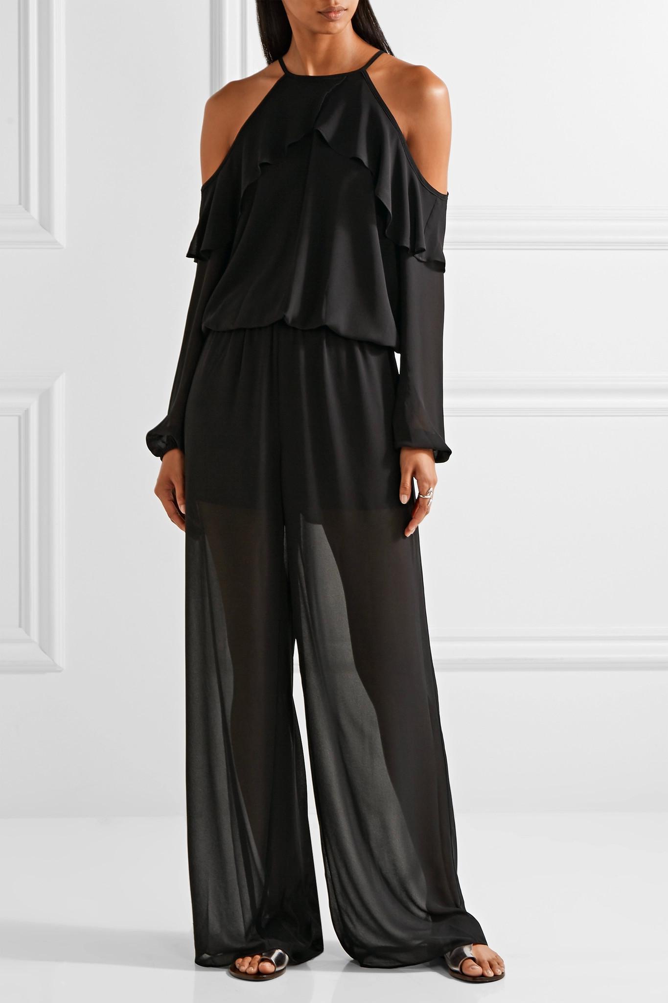 michael kors cold shoulder jumpsuit
