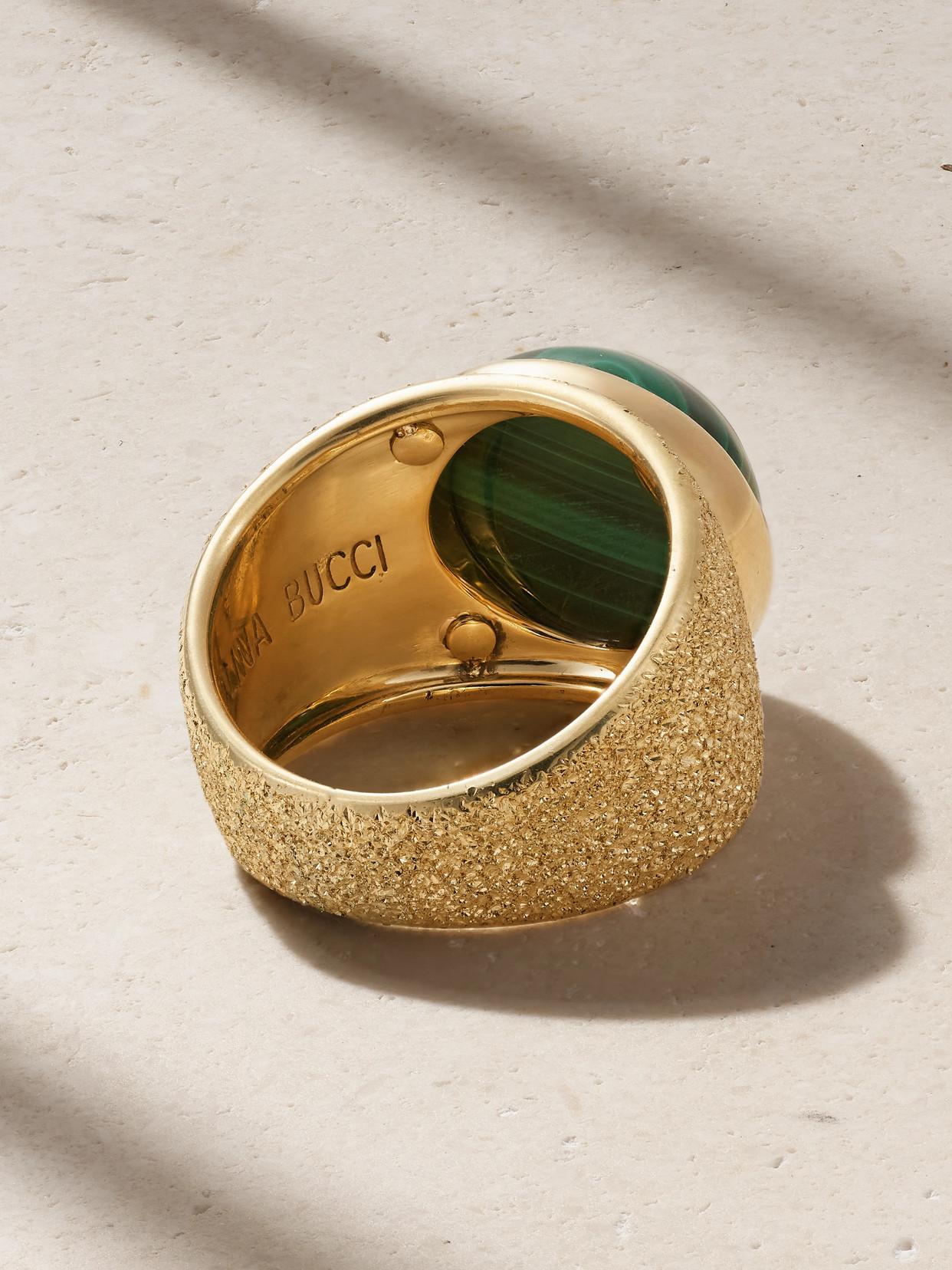 Carolina Bucci Downtown 18-Karat Malachite Ring in Metallic Lyst UK