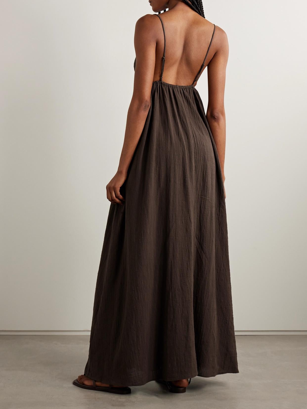 brown gauze dress Shepherd Cotton Gauze Dress main image 0