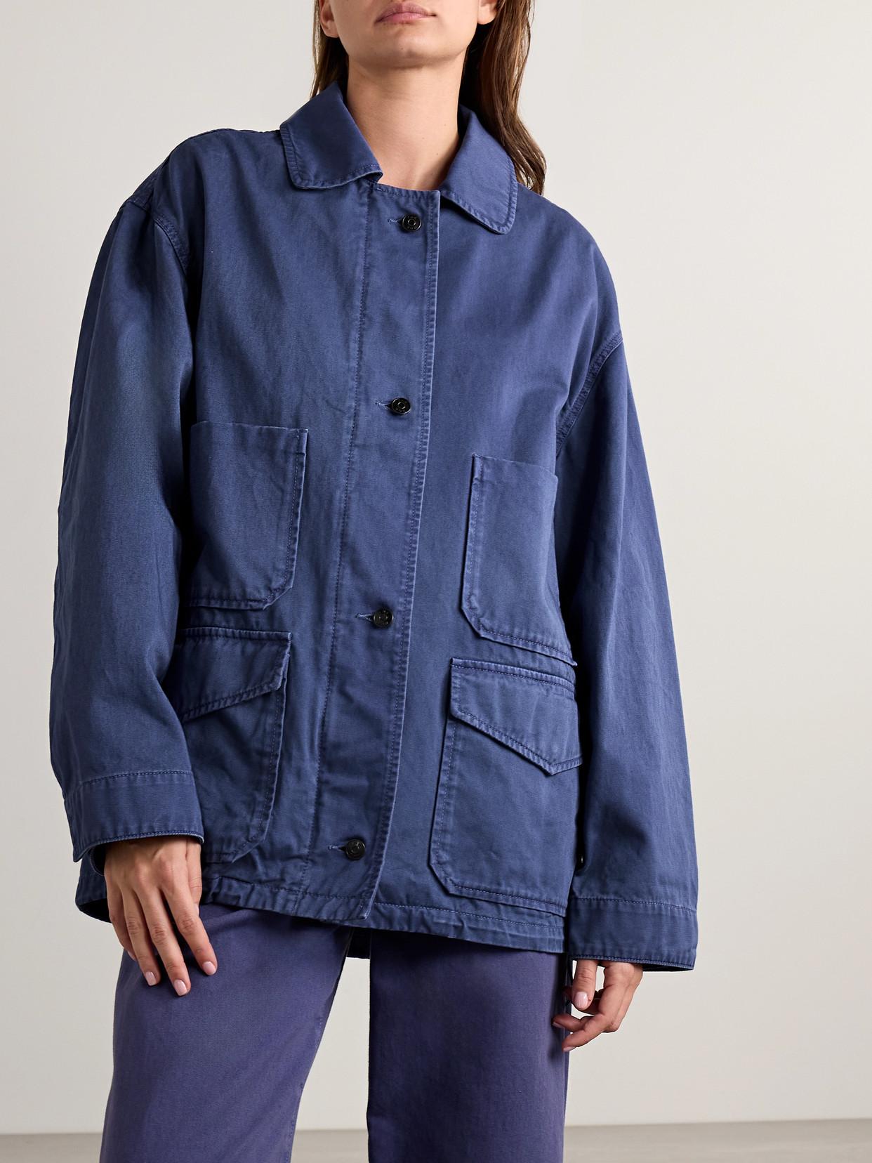 The Row Jolene Cotton-Twill Jacket in Blue | Lyst