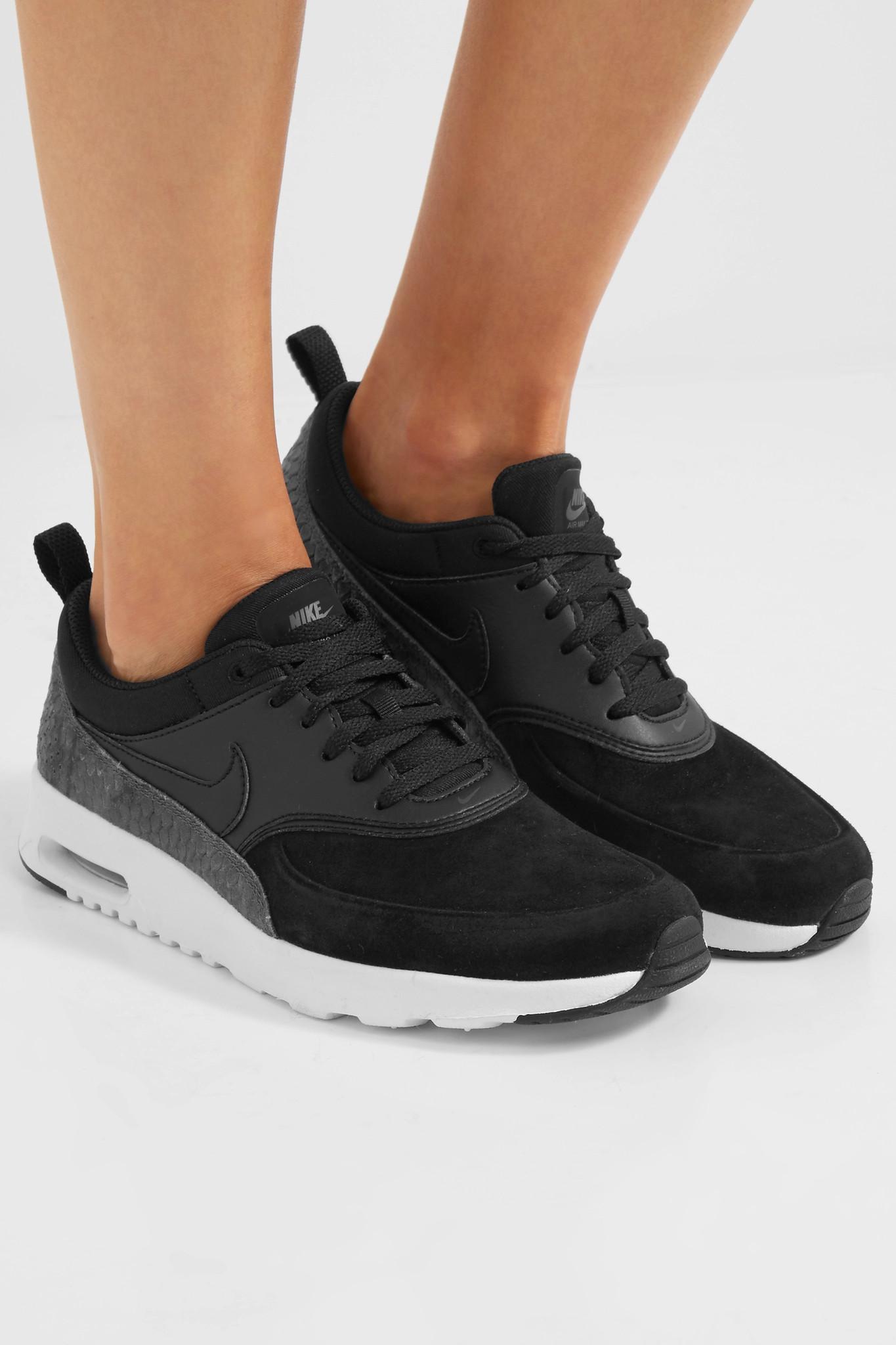 nike air max thea mesh and leather sneakers