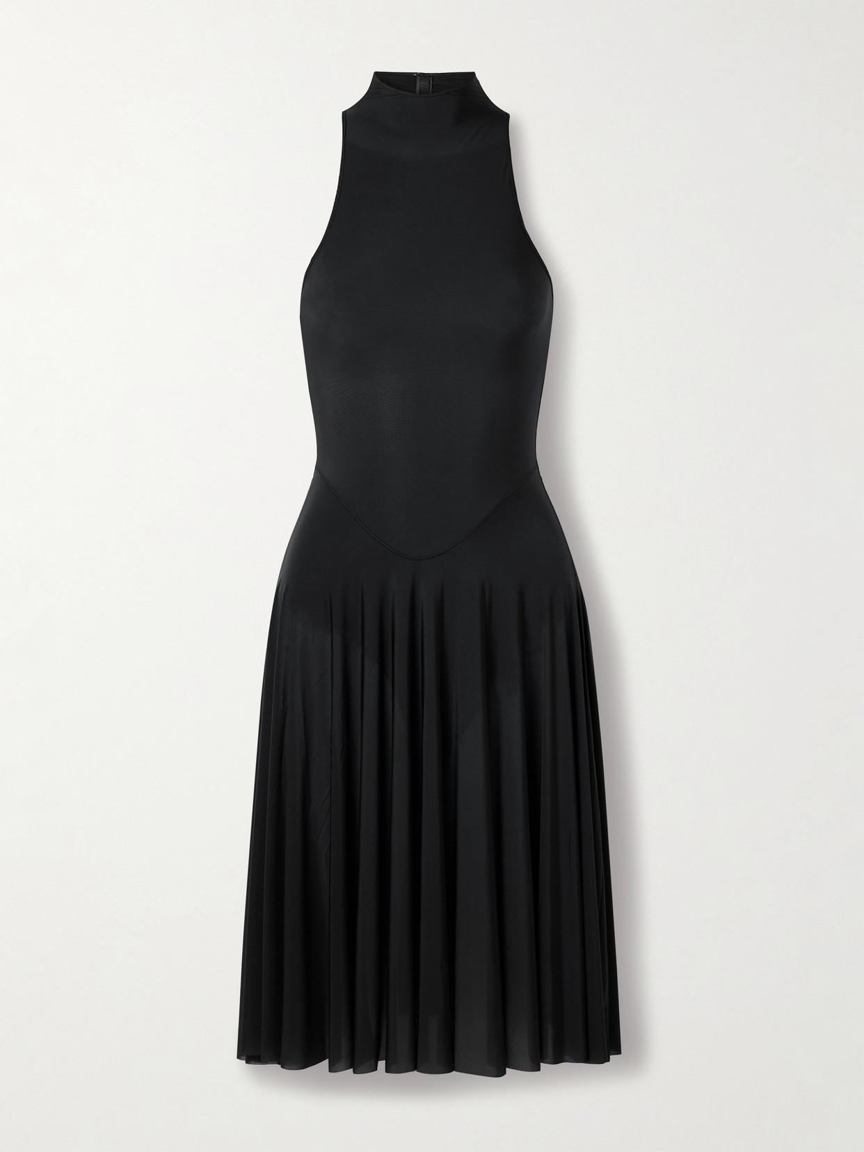 skims summer mesh high neck tank dress Skims + Summer Mesh Deep Plunge Long Dress