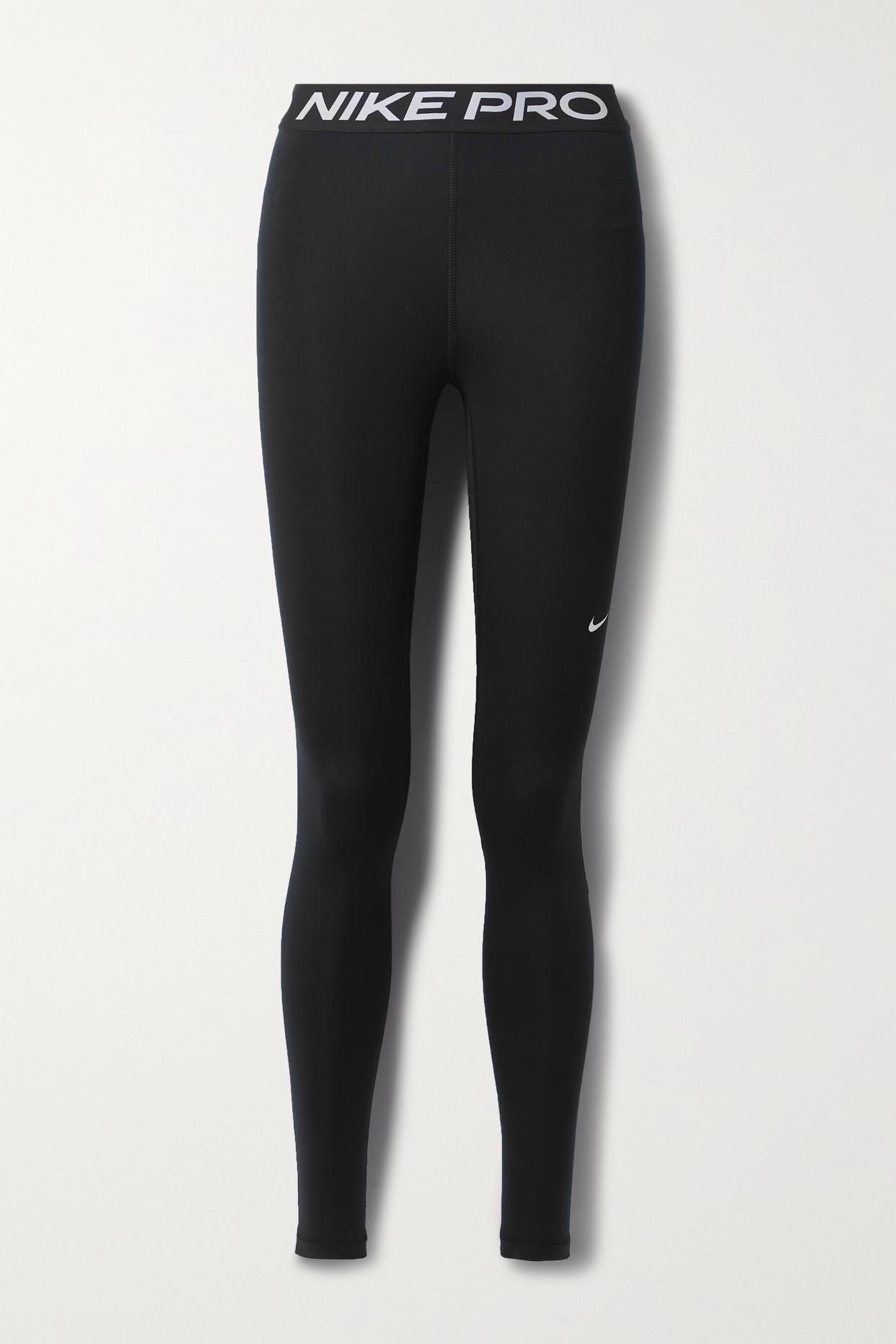 Nike Pro Mesh-trimmed Dri-fit Leggings in Black | Lyst
